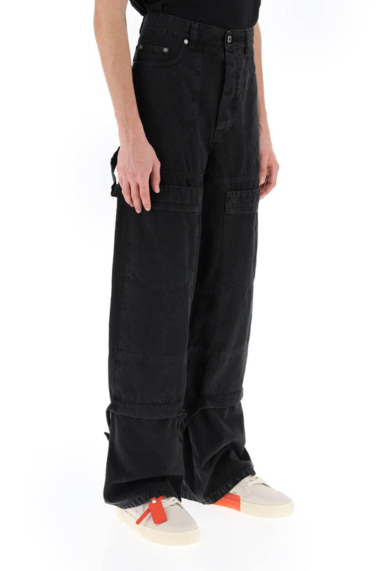 Off-White Wide Leg Cargo Pants Black