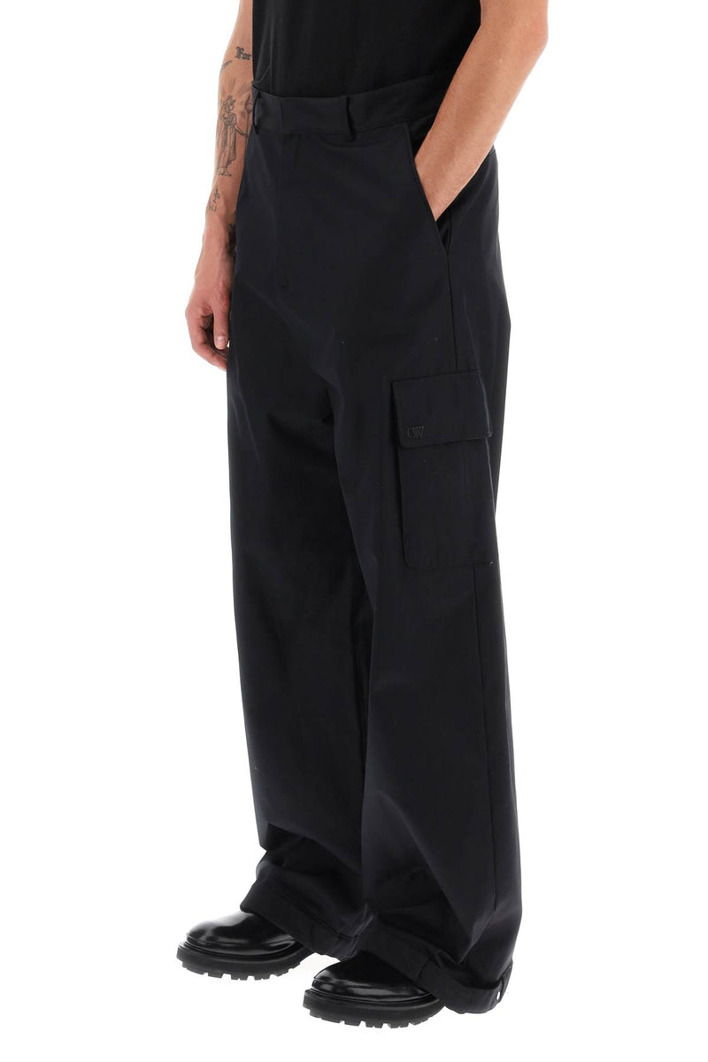 Off-White Wide-Leg Cargo Pants Black