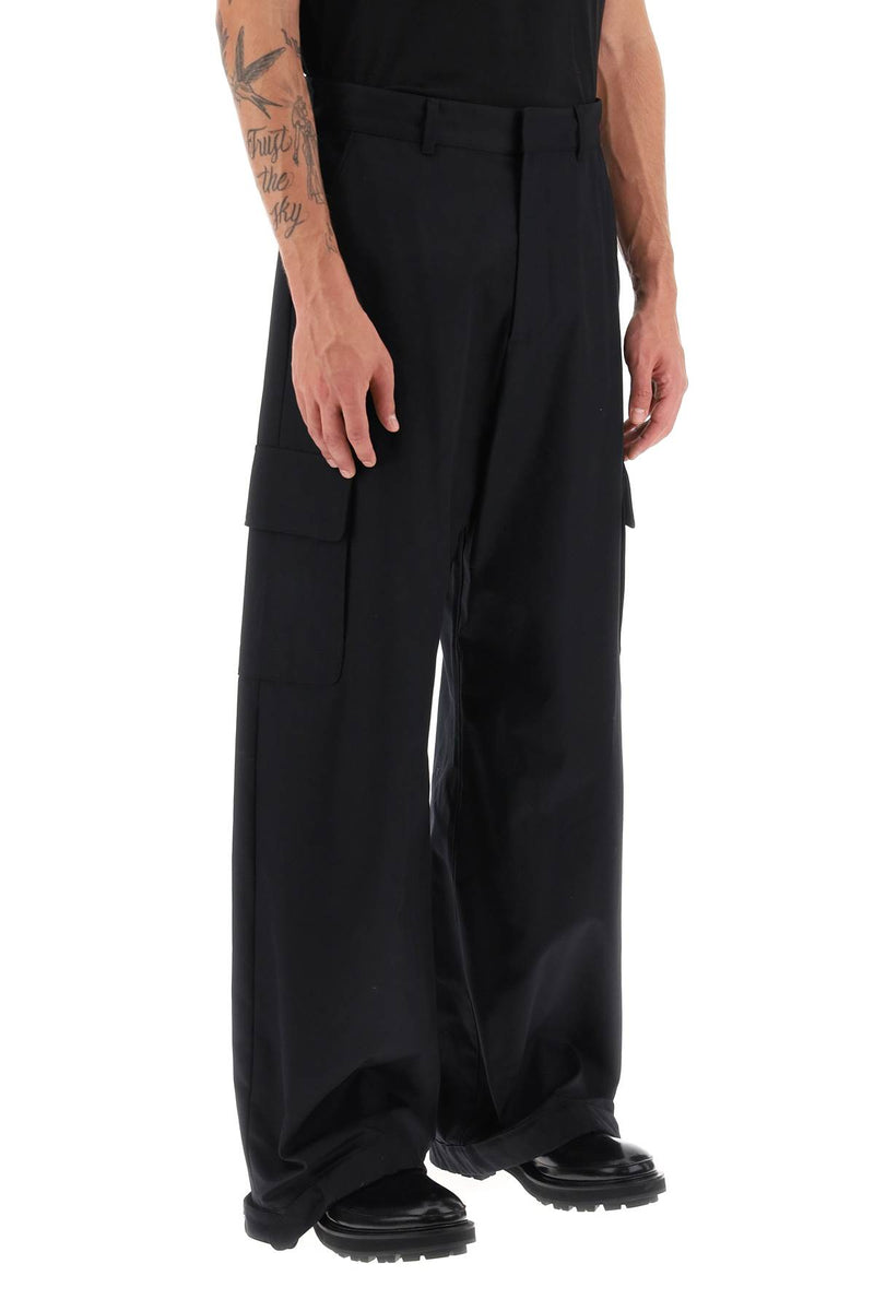 Off-White Wide-Leg Cargo Pants Black