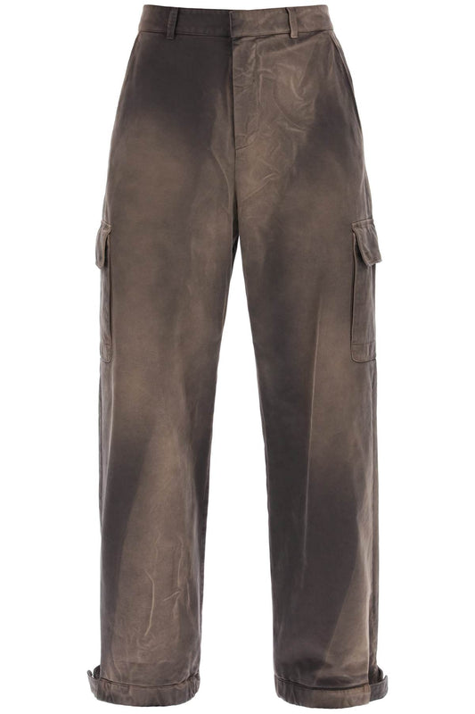 Off-White Washed-Effect Cargo Pants Brown