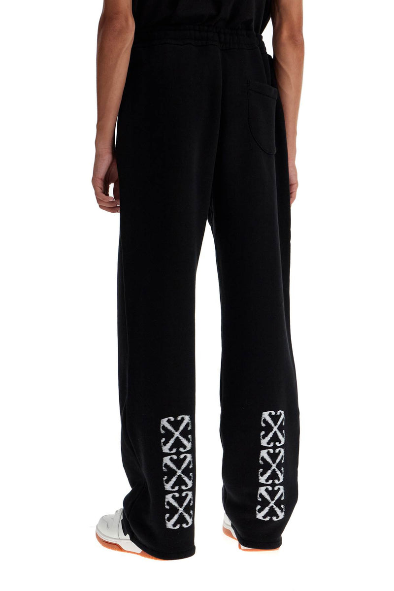 Off-White Jogger Pants With Windy Black