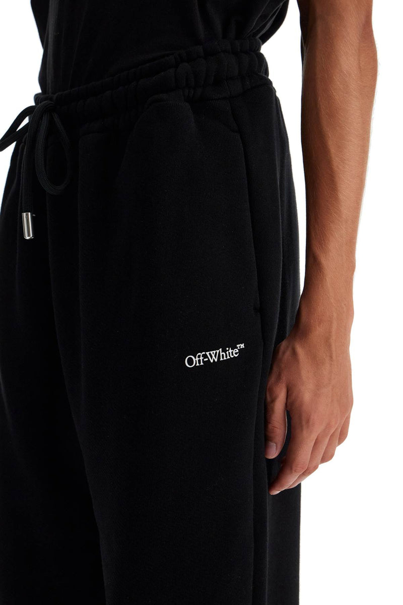 Off-White Jogger Pants With Windy Black