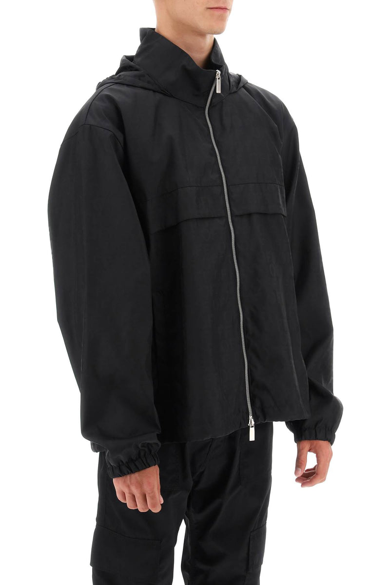 Off-White Windbreaker Jacket With Off Motif Black