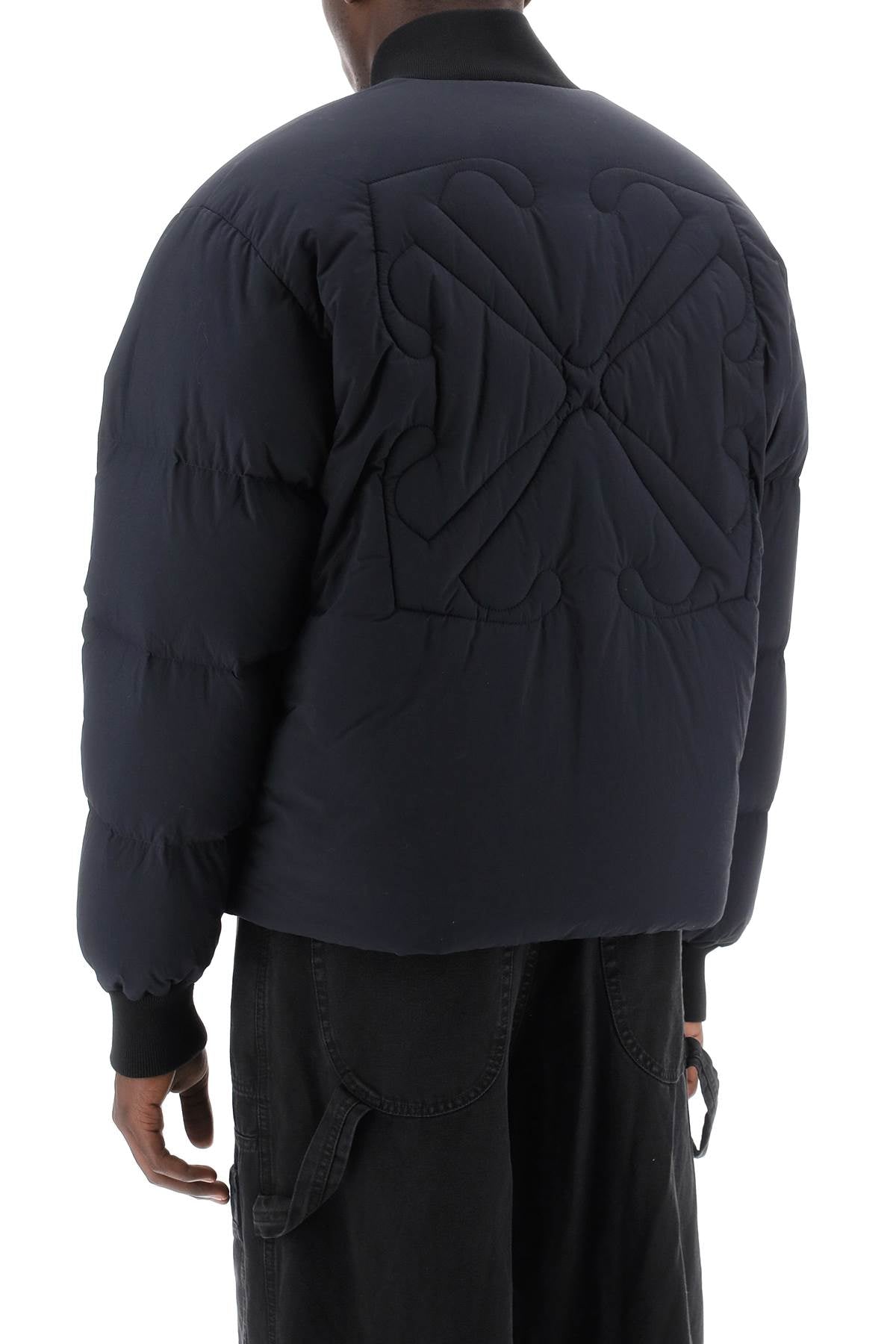 Off-White Arrow Short Puffer Jacket Black