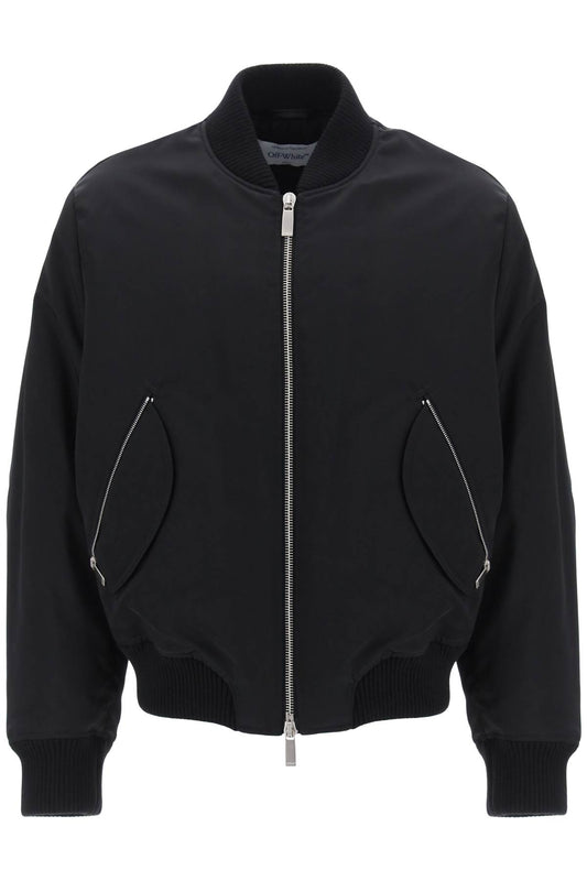 Off-White Nylon-Canvas Bomber Jacket Black