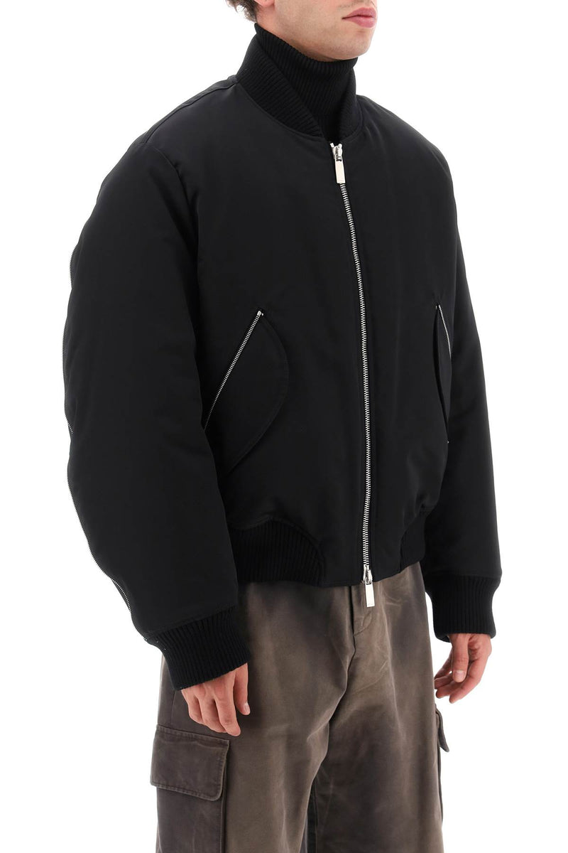 Off-White Nylon-Canvas Bomber Jacket Black