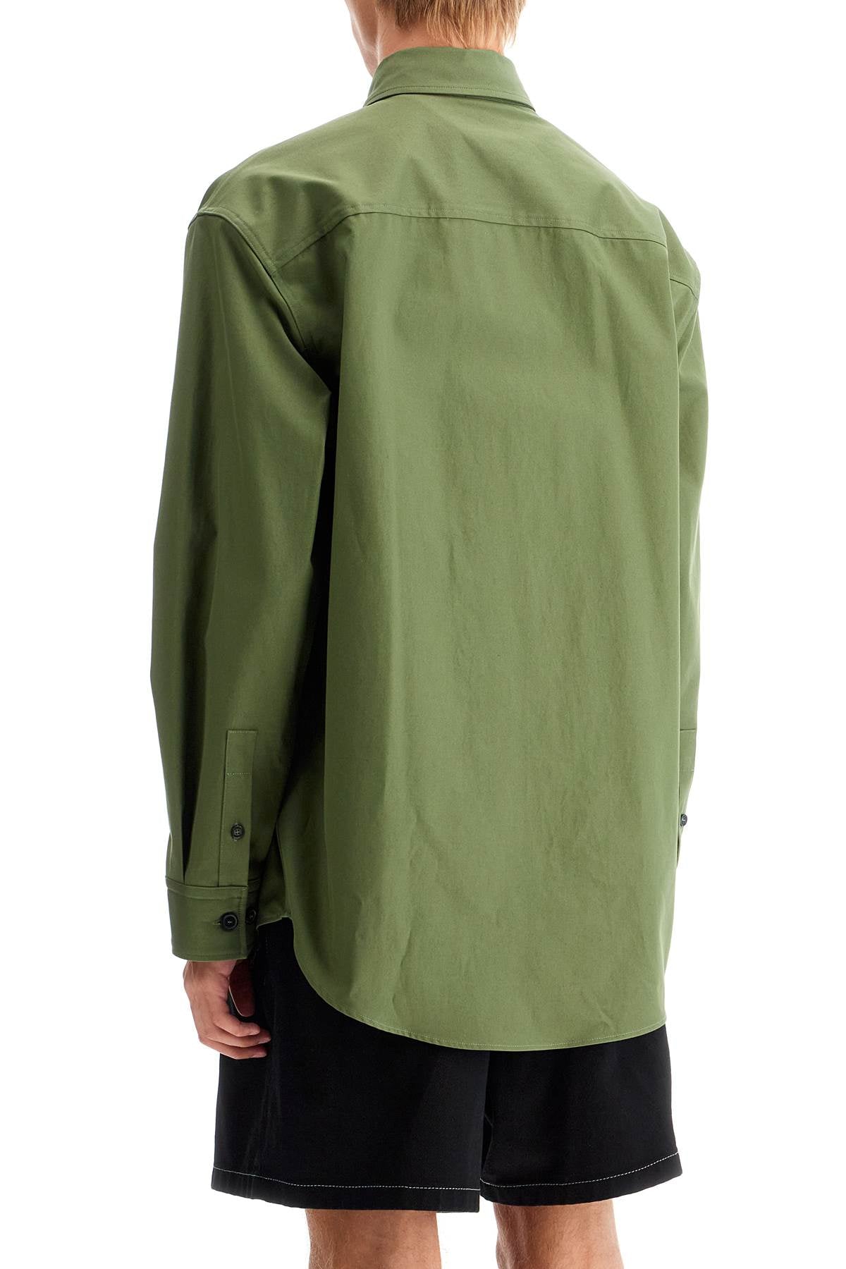 Off-White Gabardine Oversh Green