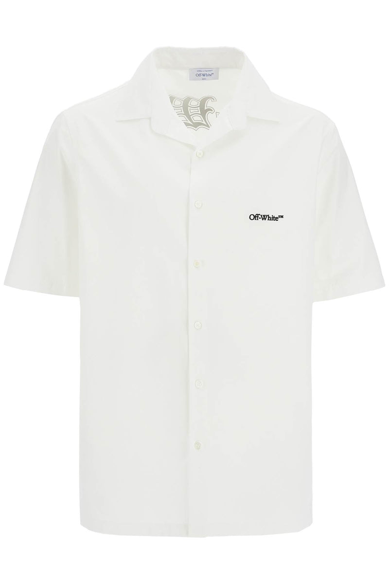 Off-White Short-Sleeved Gothic Arrow Shirt White