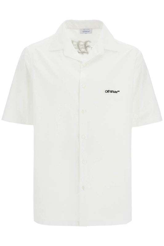 Off-White Short-Sleeved Gothic Arrow Shirt White