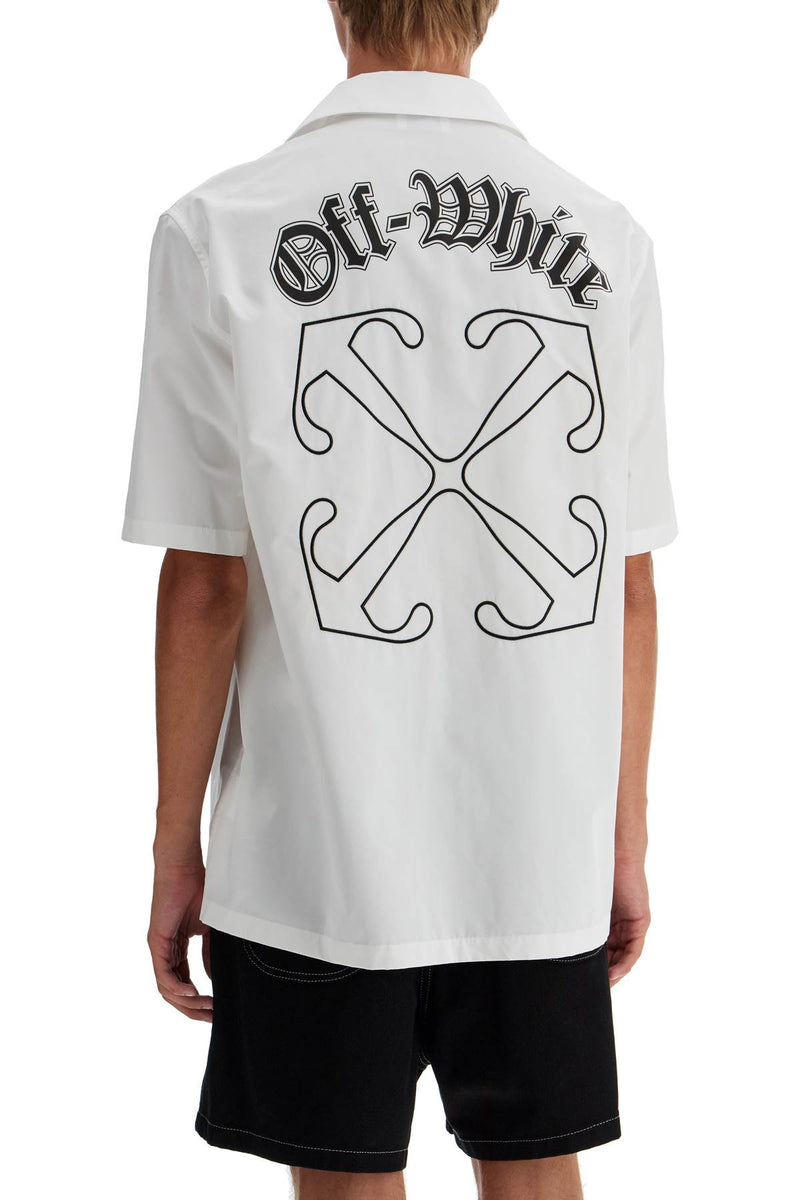 Off-White Short-Sleeved Gothic Arrow Shirt White