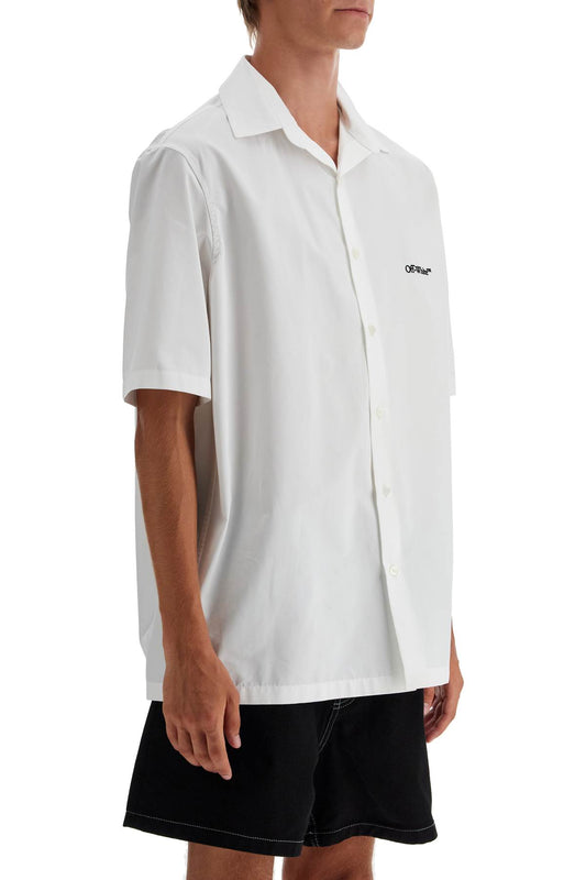 Off-White Short-Sleeved Gothic Arrow Shirt White