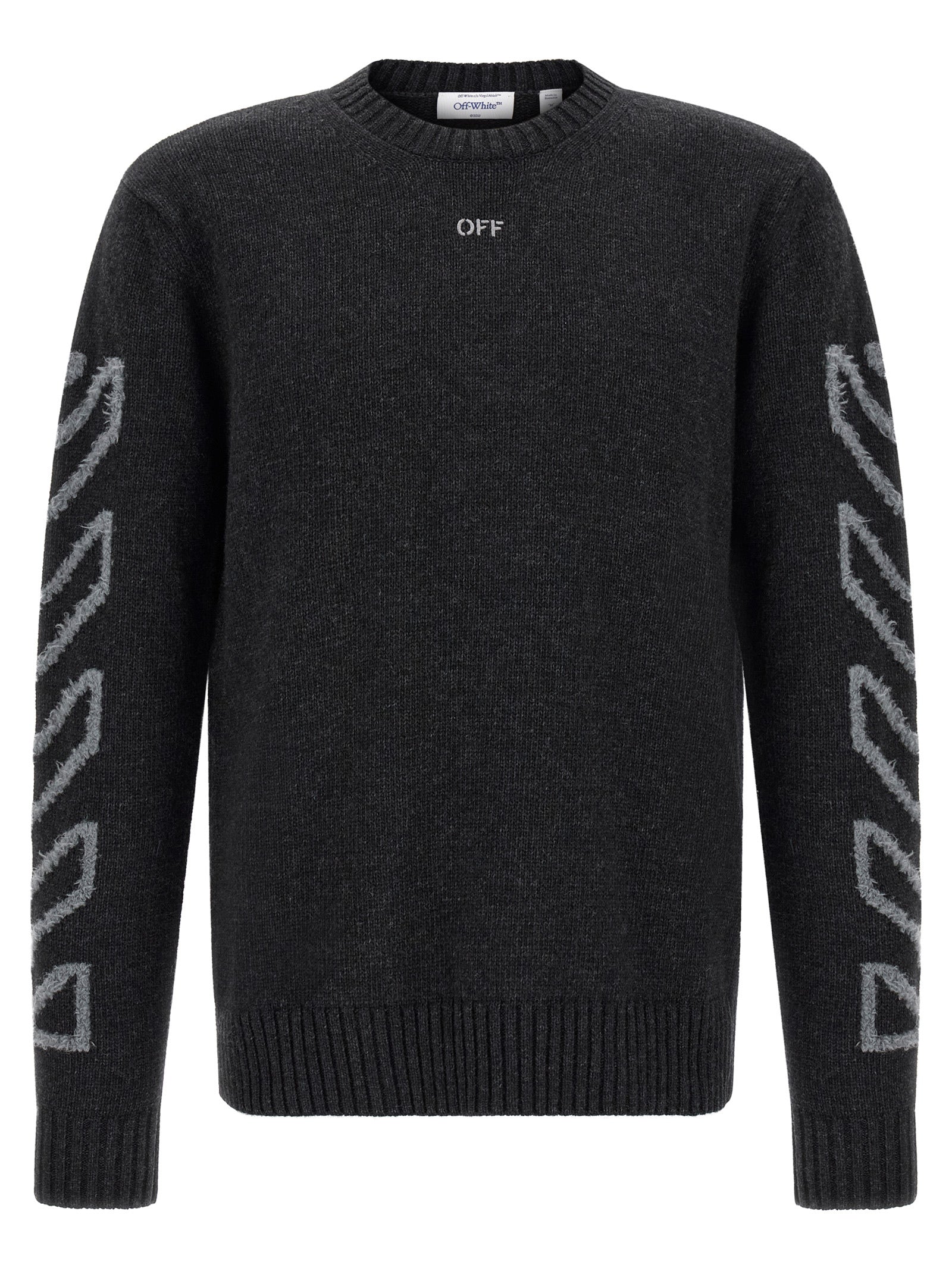 Off-White 'Diag Arrow Fuzzy' Sweater With Intarsia