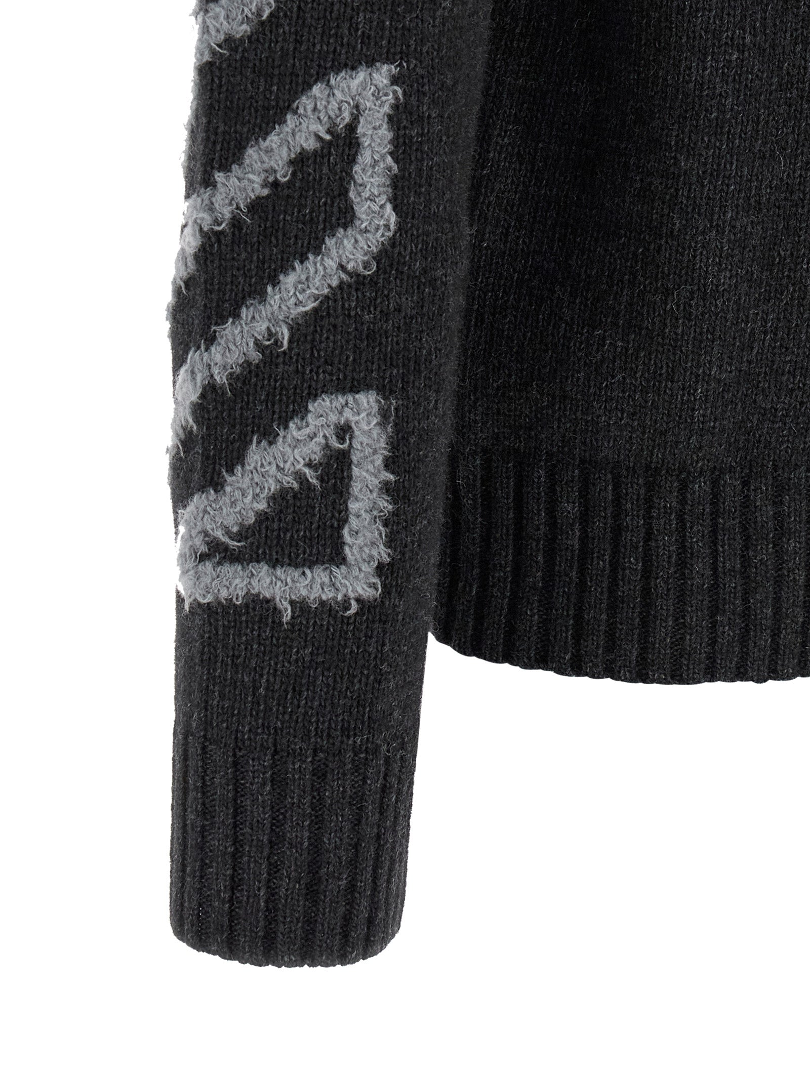 Off-White 'Diag Arrow Fuzzy' Sweater With Intarsia