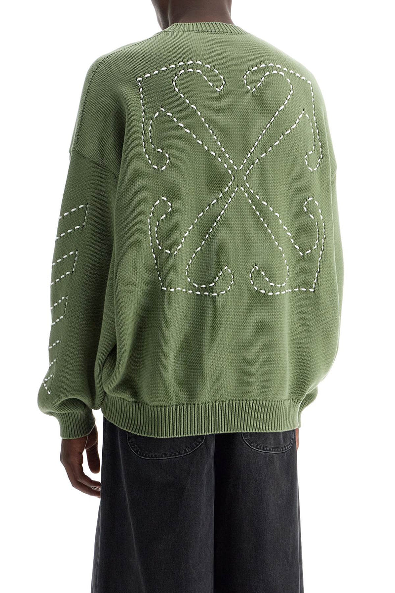 Off-White Cotton Pullover Green