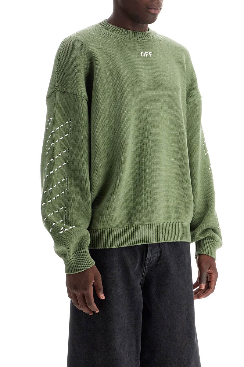 Off-White Cotton Pullover Green