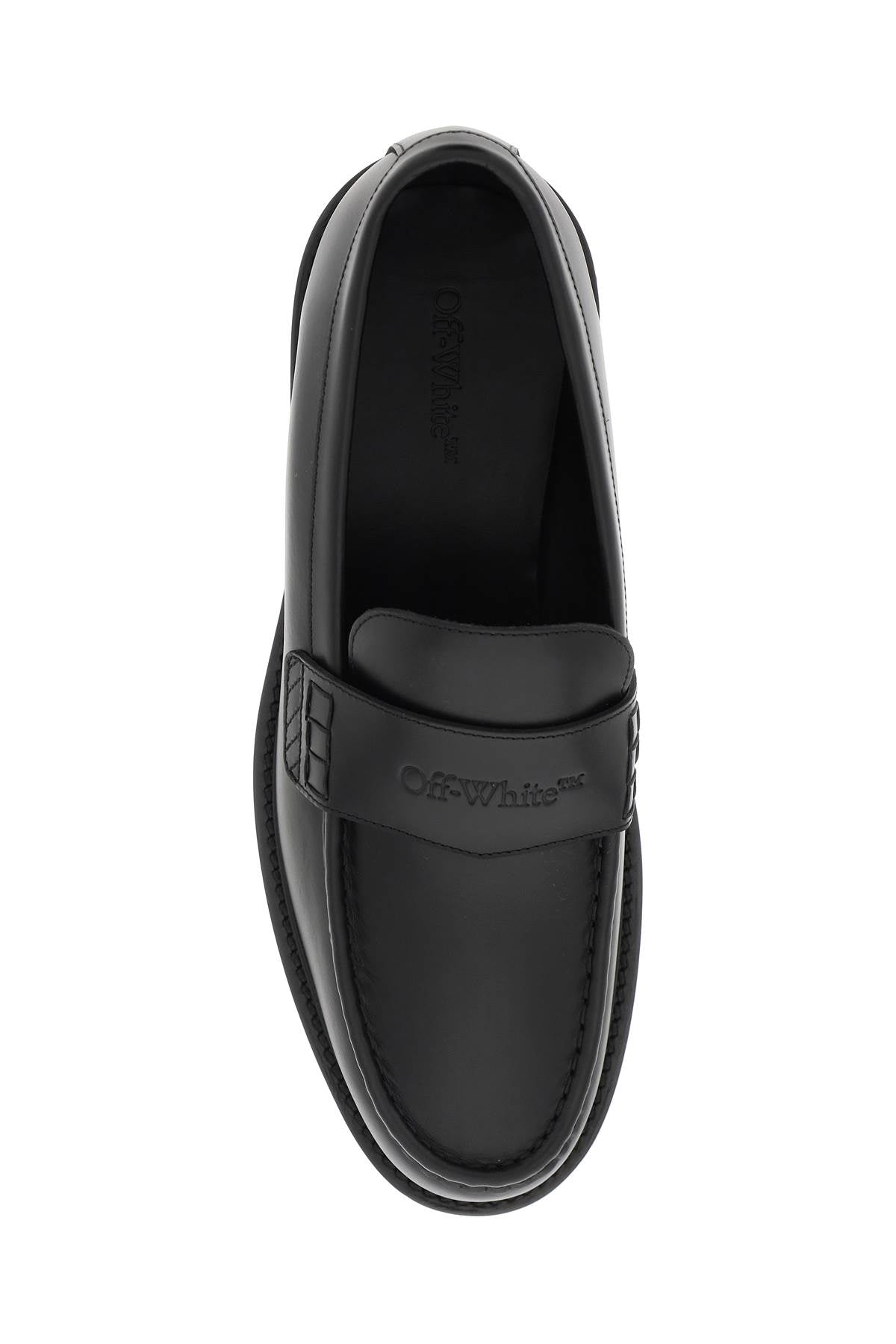 Off-White Leather Loafers For