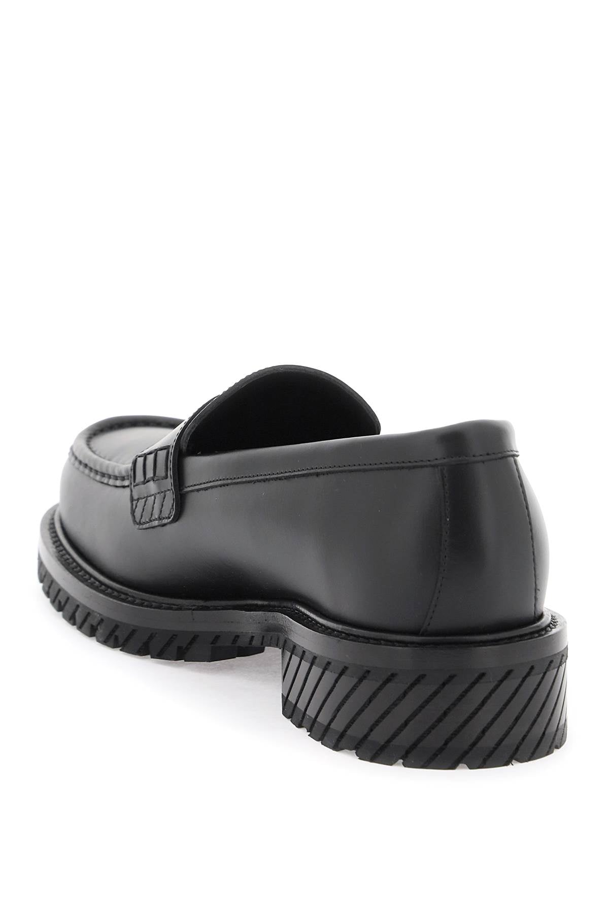 Off-White Leather Loafers For