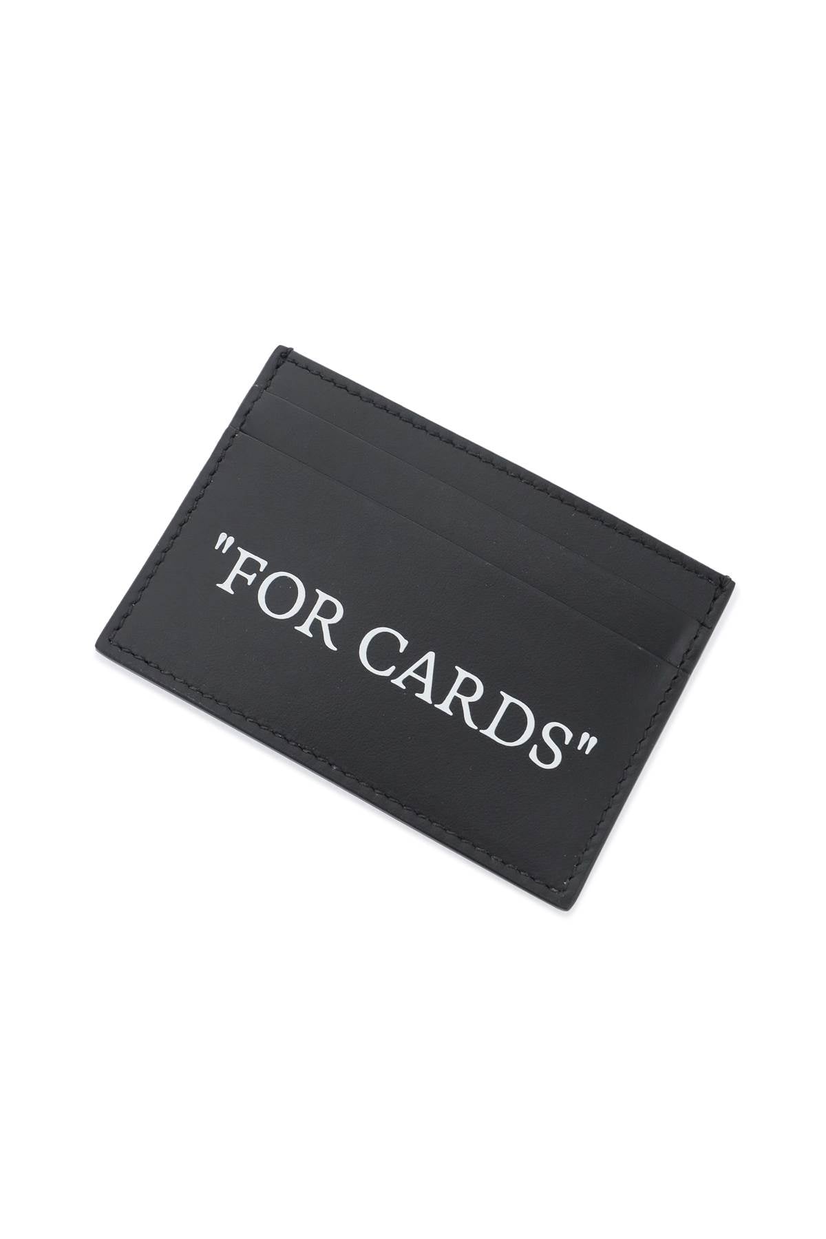 Off-White Bookish Card Holder With Lettering