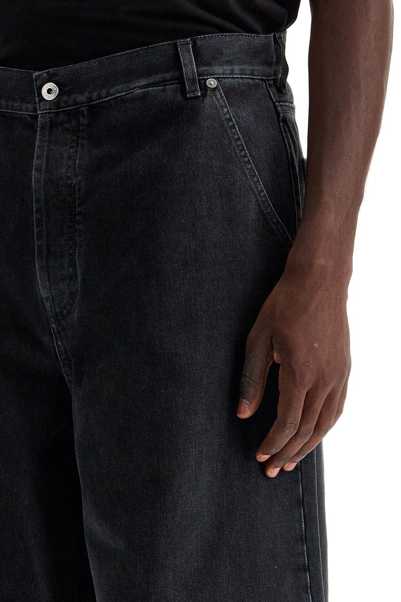 Off-White Wide Five-Pocket Jeans With Spacious Blue