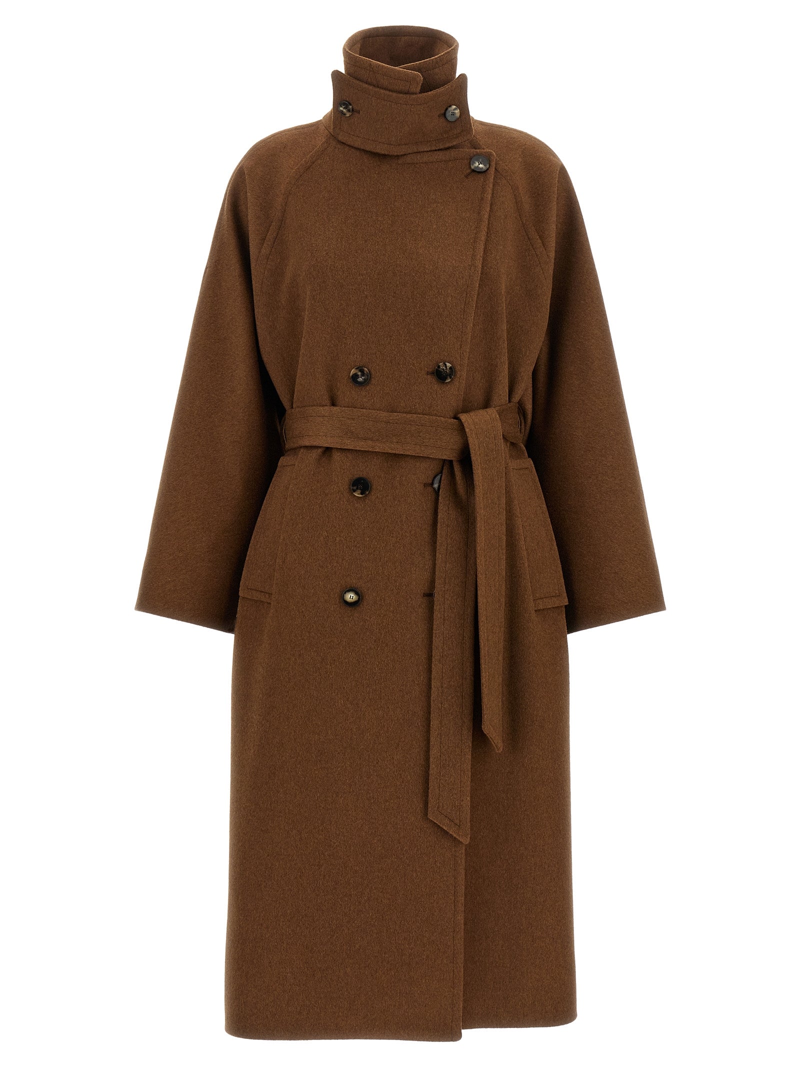 Alberto Biani Double-Breasted Belted Coat