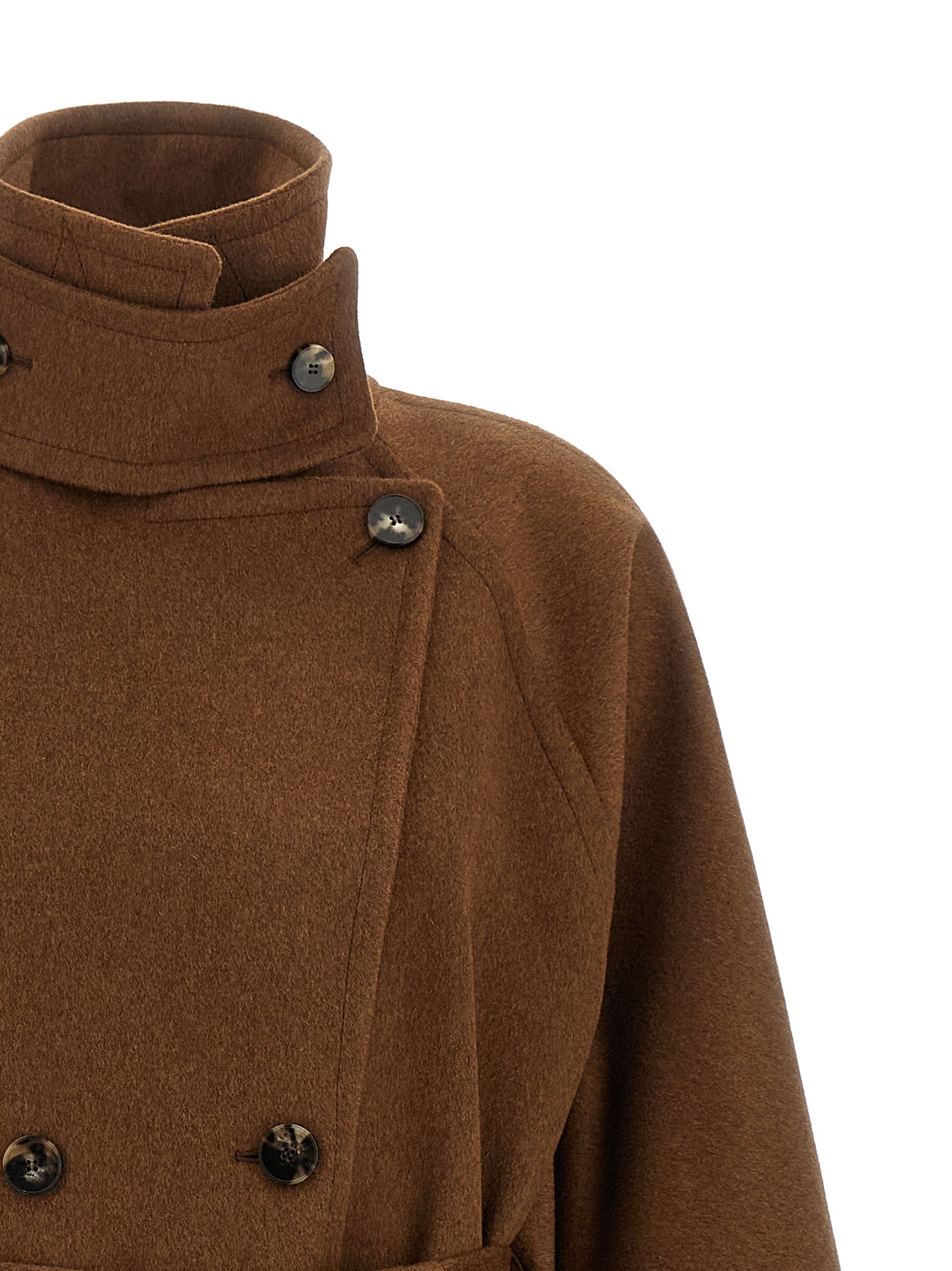 Alberto Biani Double-Breasted Belted Coat