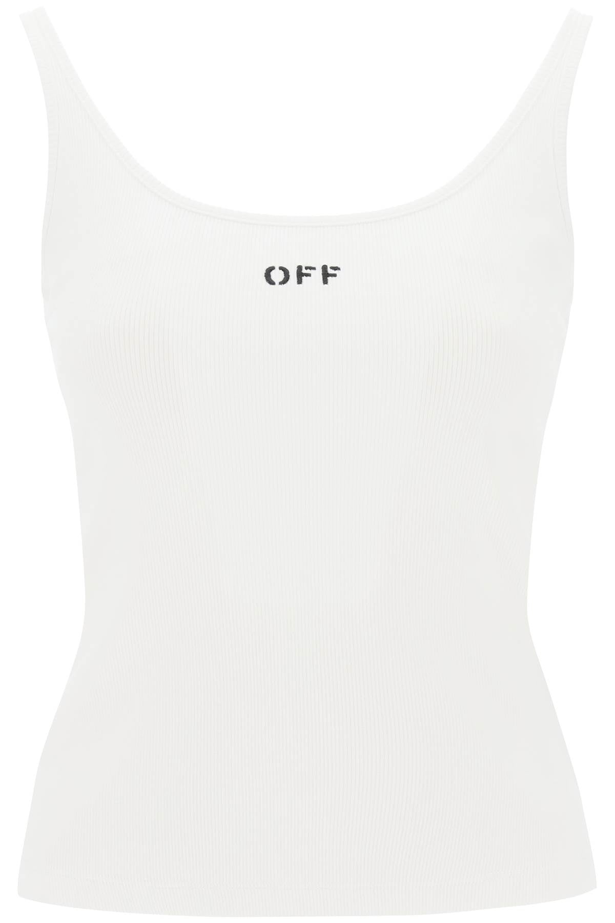 Off-White Tank Top With Off Embroidery