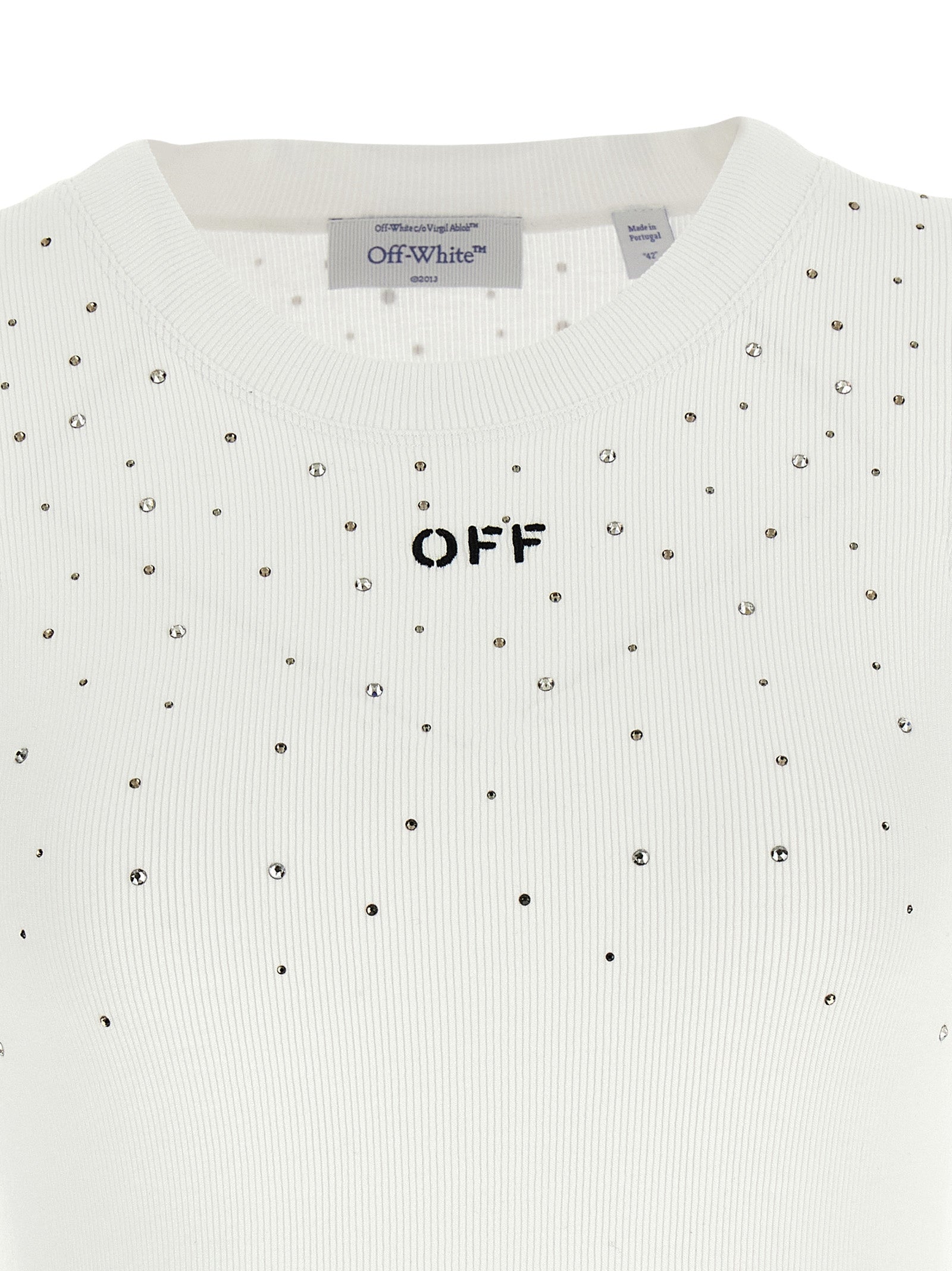 Off-White Top Swarowski