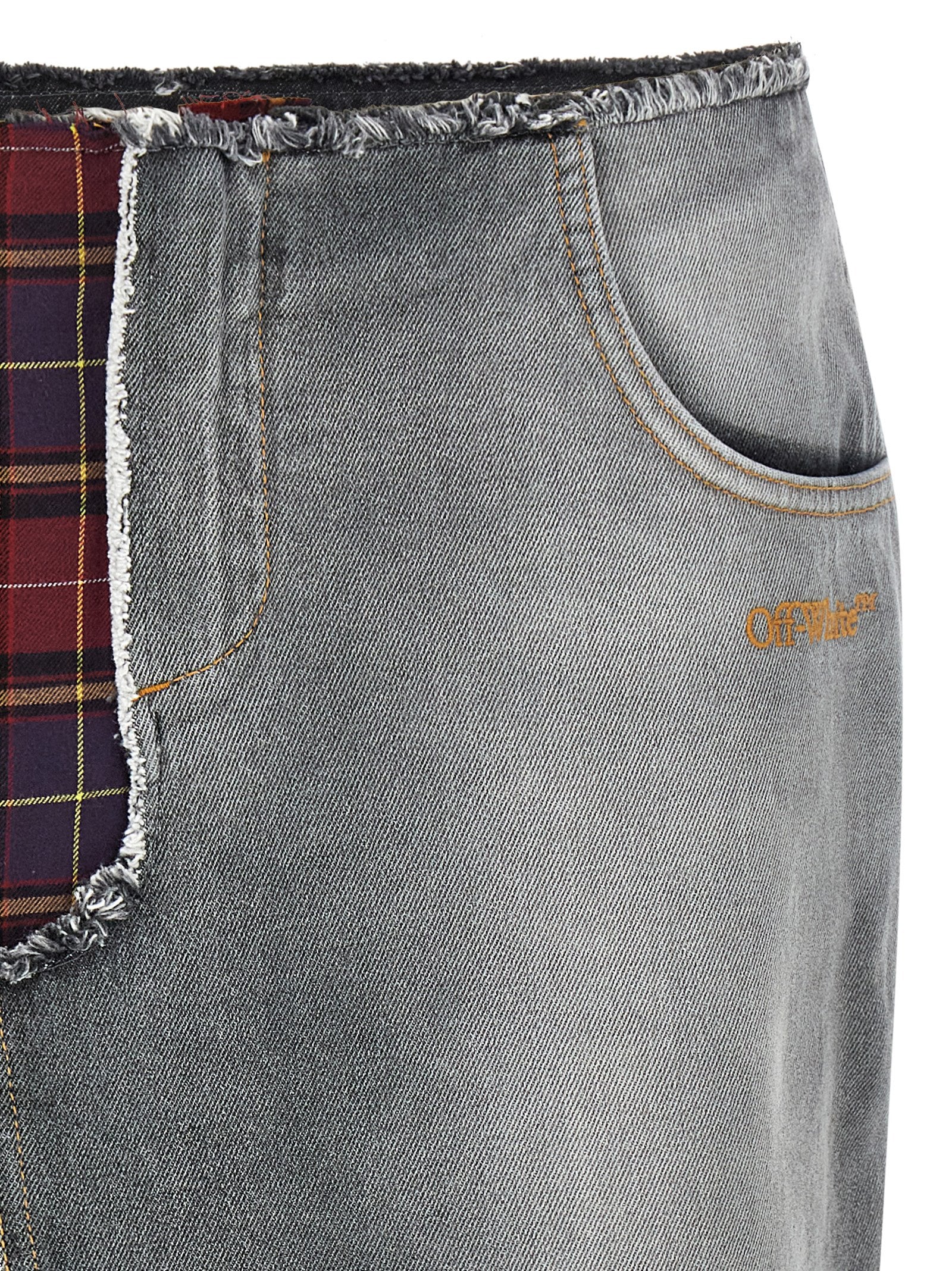 Off-White Patchwork Skirt