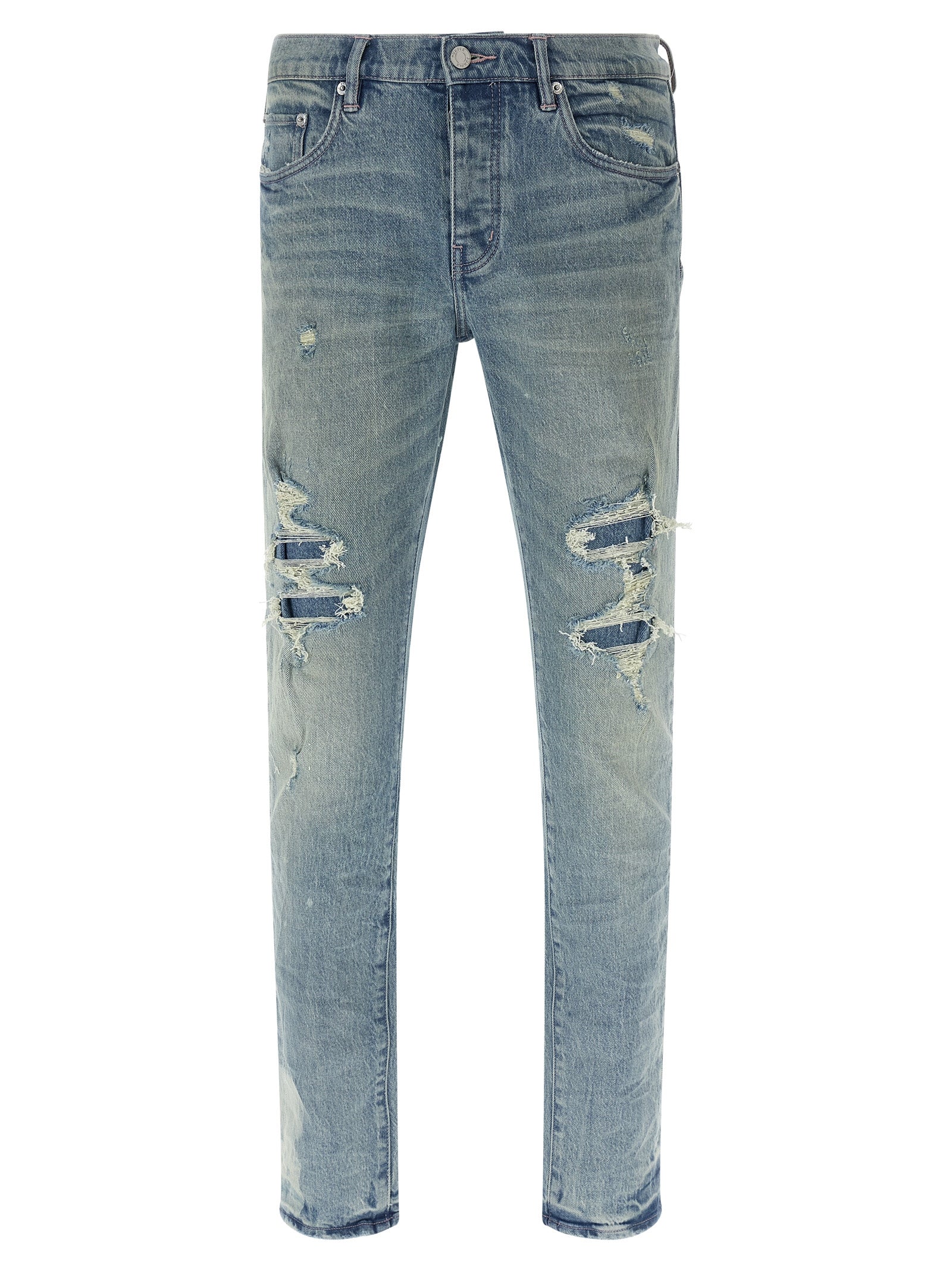 Purple 'P001 Repairs' Jeans