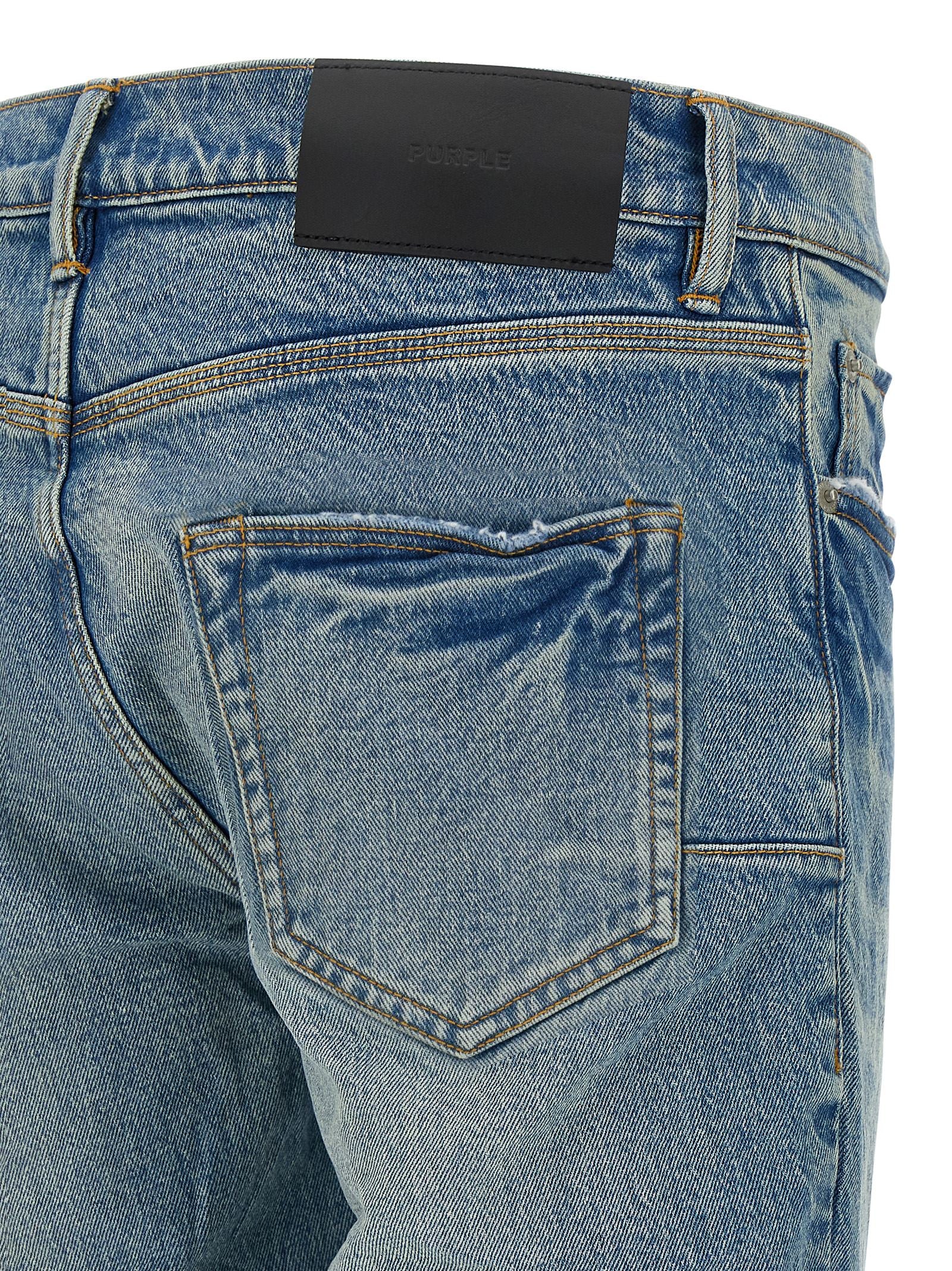 Purple 'P004 Flare' Jeans