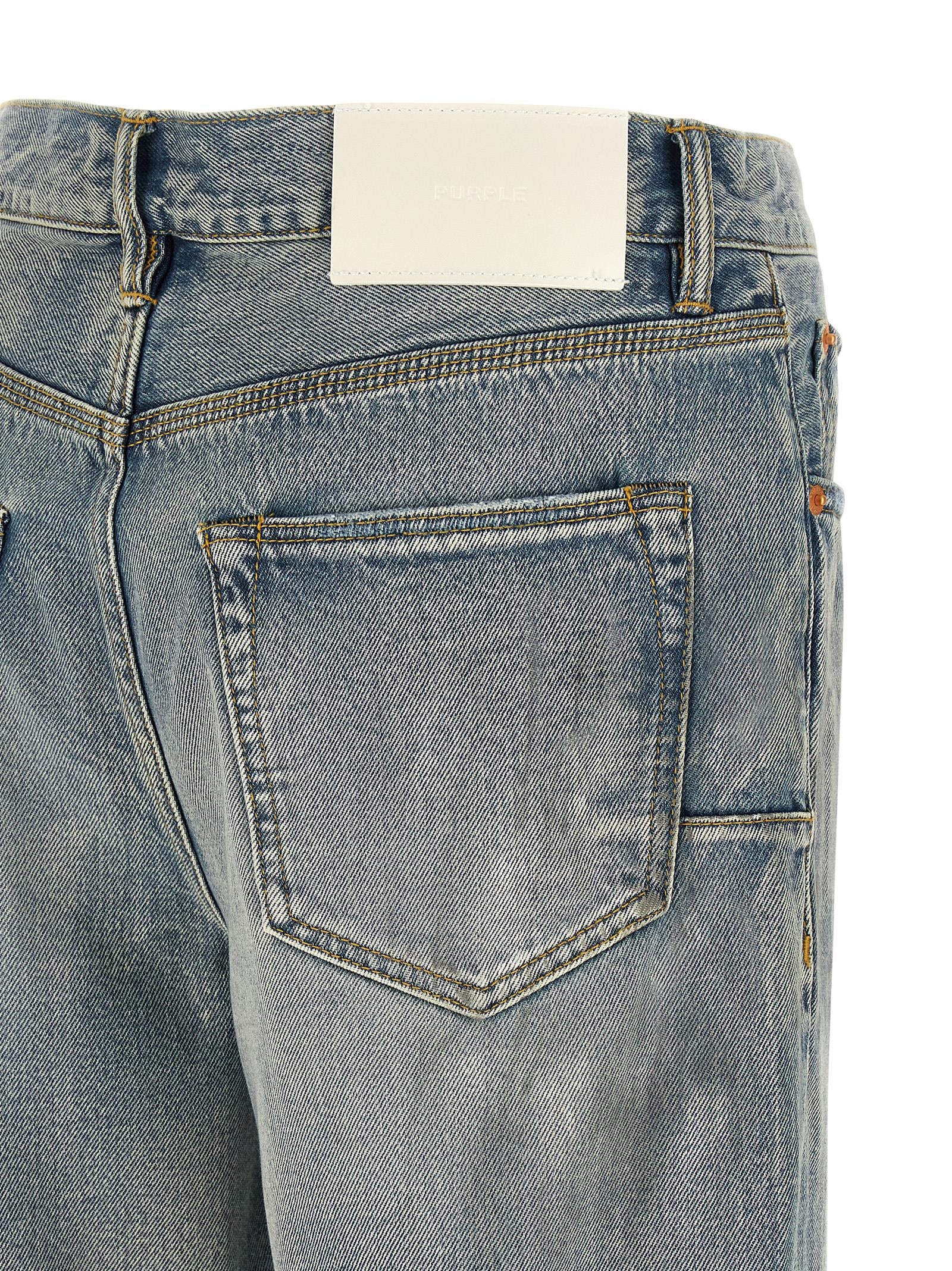 Purple 'P011 Vintage Slash Paint' Jeans