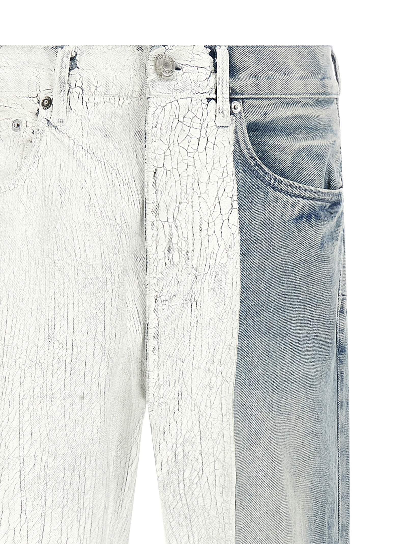 Purple 'Crackle Silver' Jeans