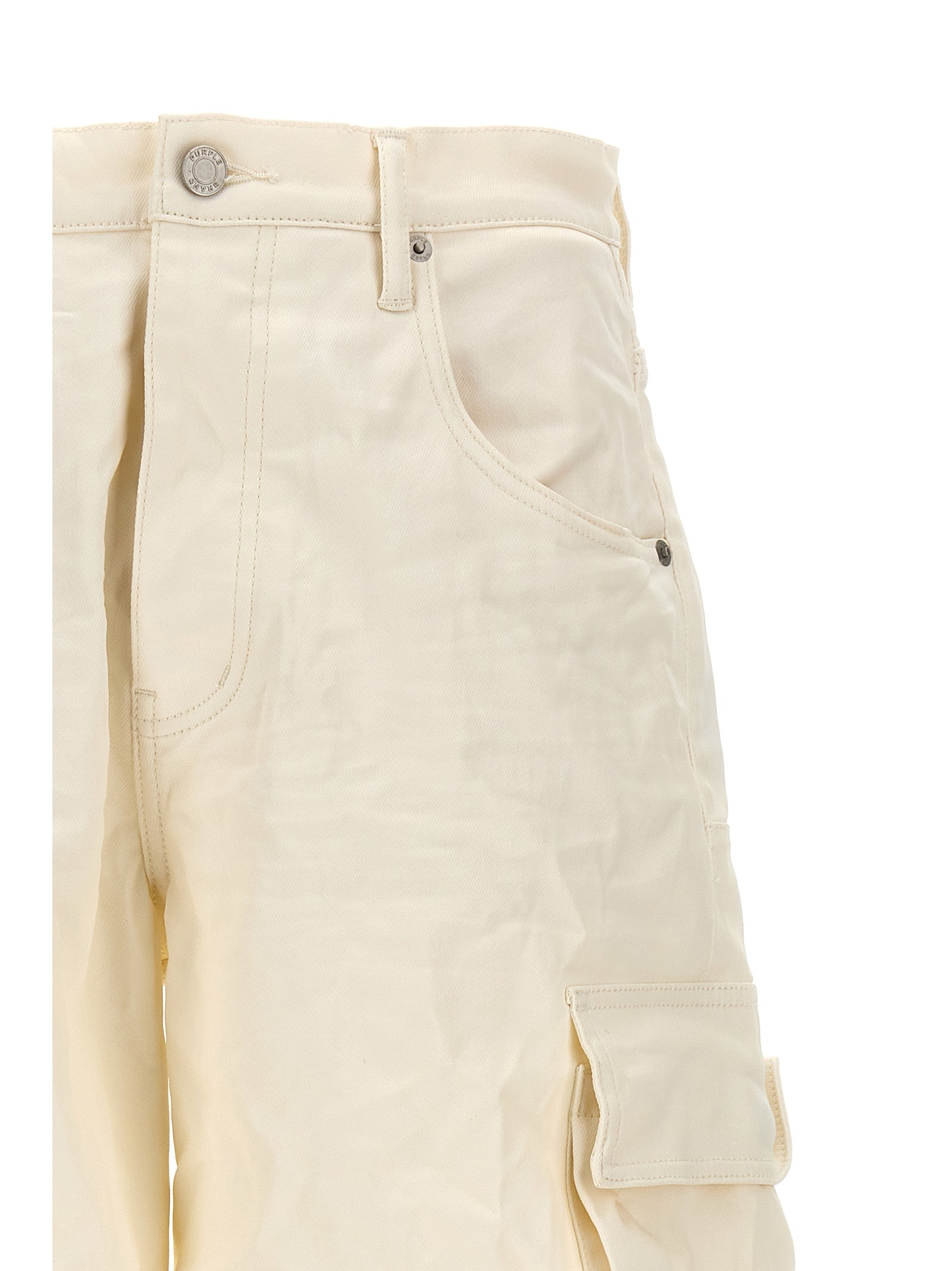 Purple 'High Shine Cargo' Bermuda Shorts