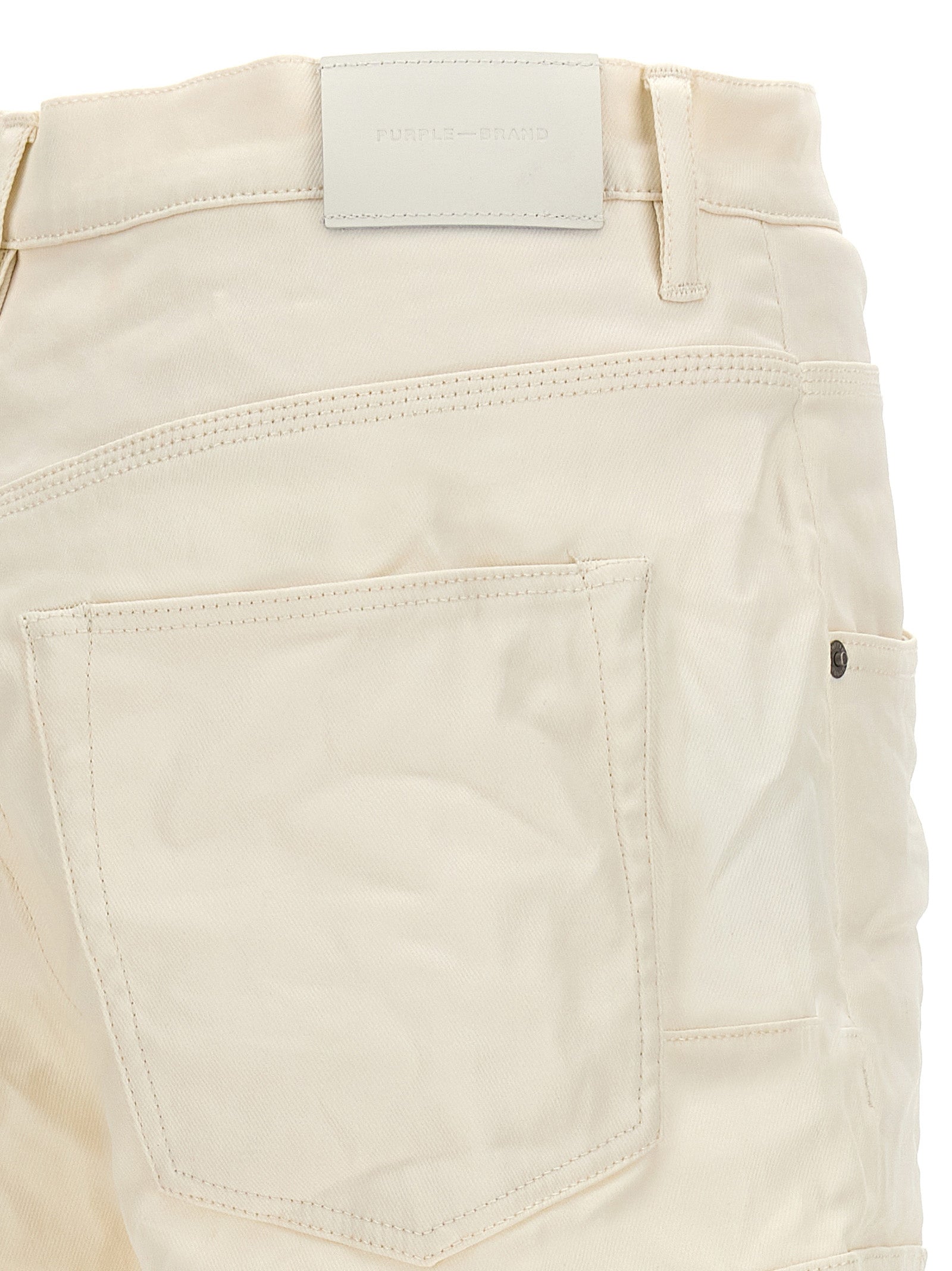 Purple 'High Shine Cargo' Bermuda Shorts