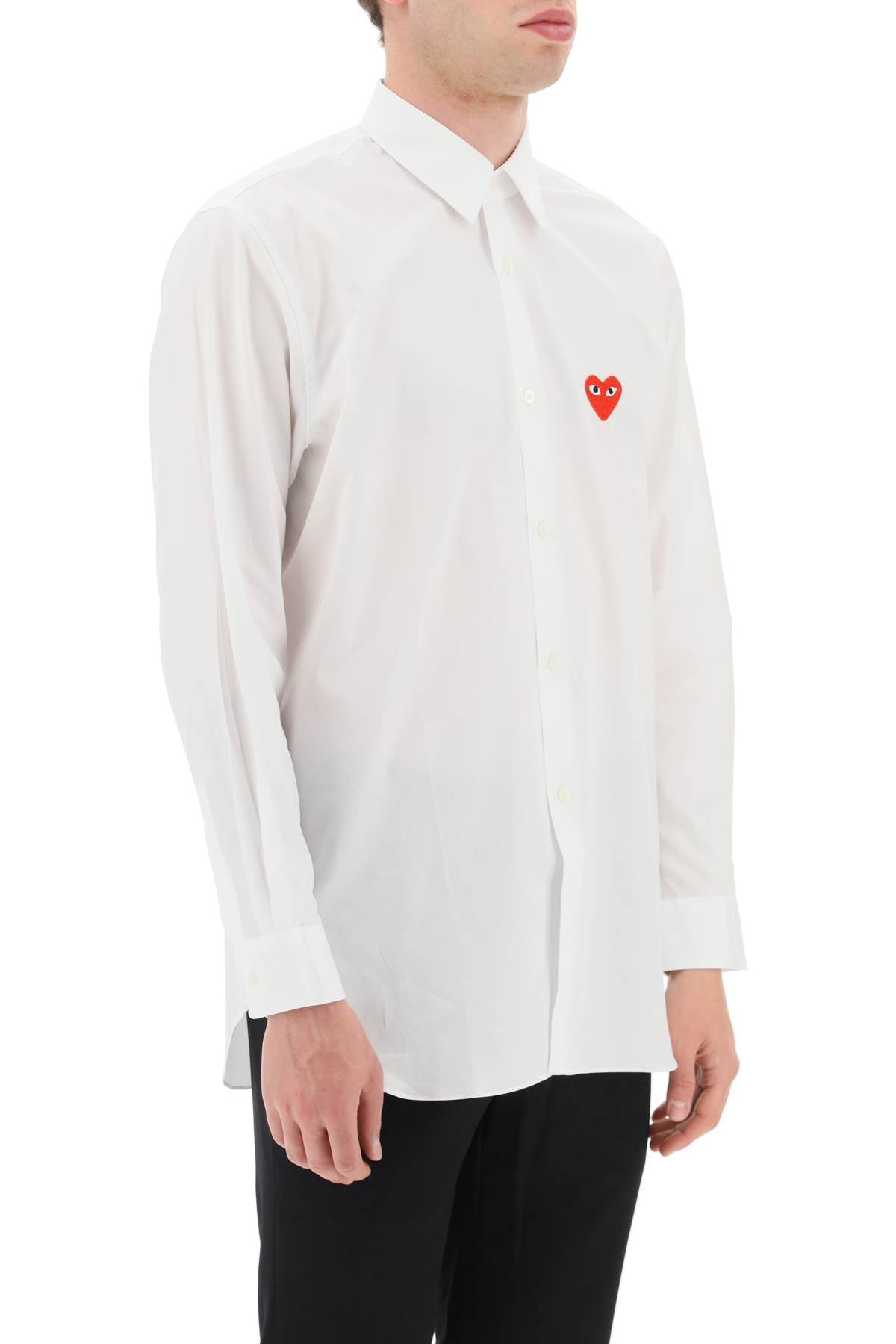 Comme Des Garcons Play Heart Patch Unisex Shirt