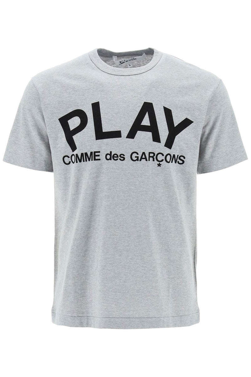 Comme Des Garcons Play T-Shirt With Play Print Grey