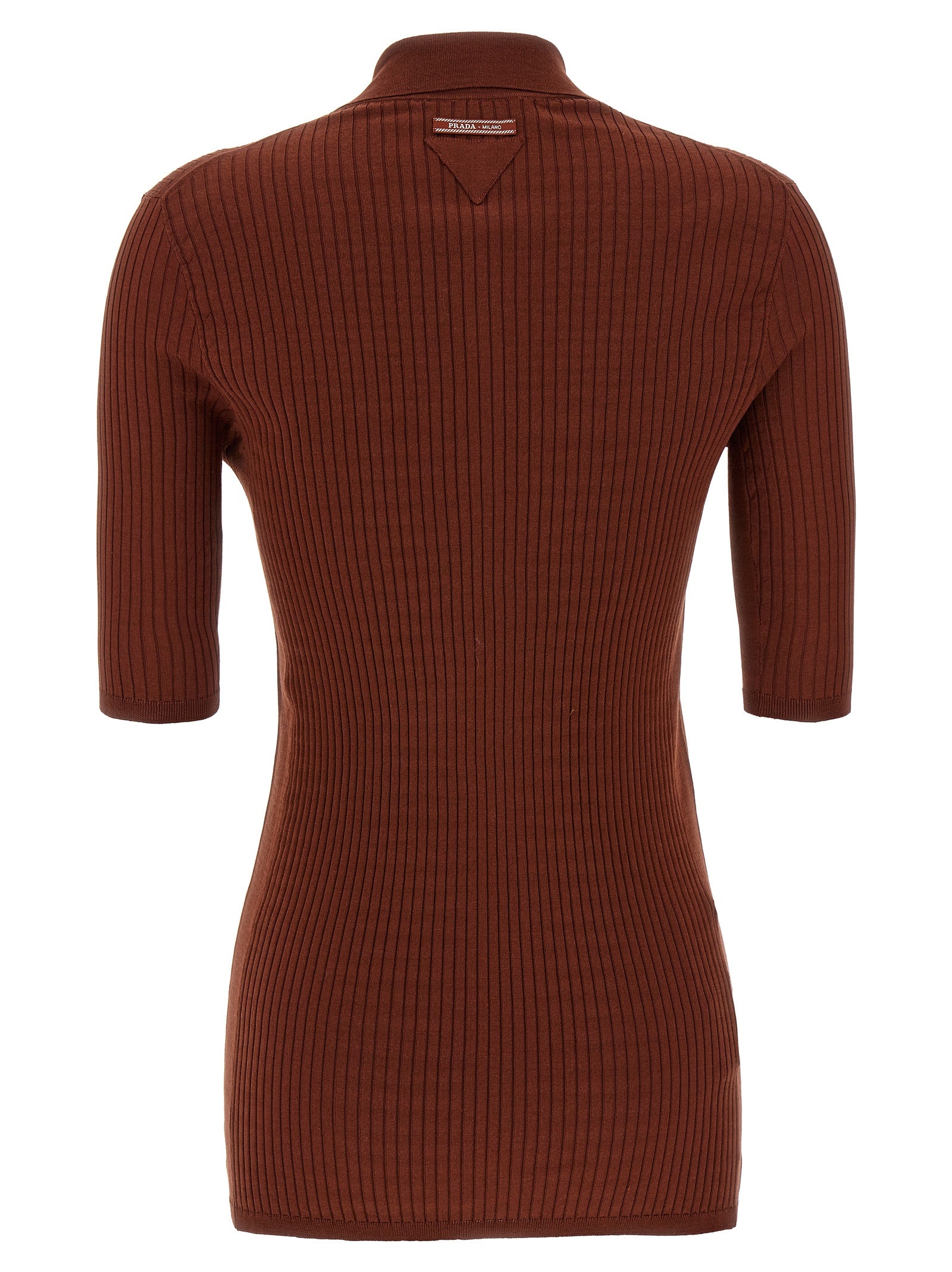 Prada Ribbed Polo Shirt