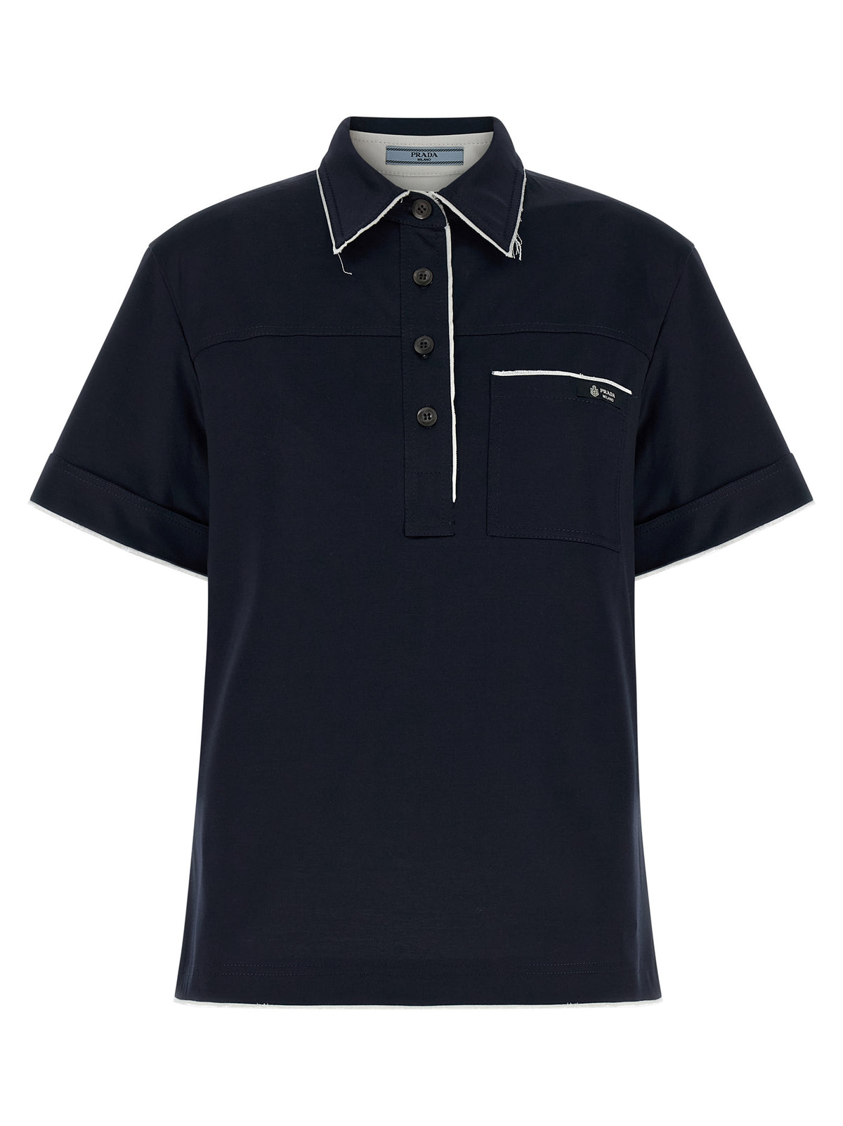 Prada Double-Layer Polo Shirt