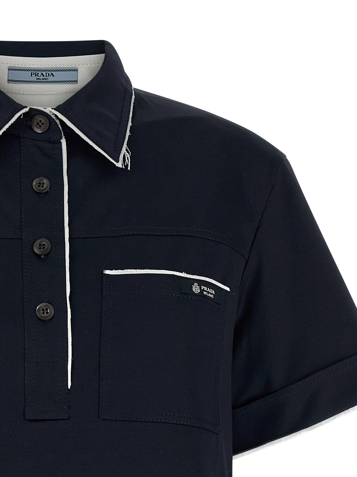 Prada Double-Layer Polo Shirt