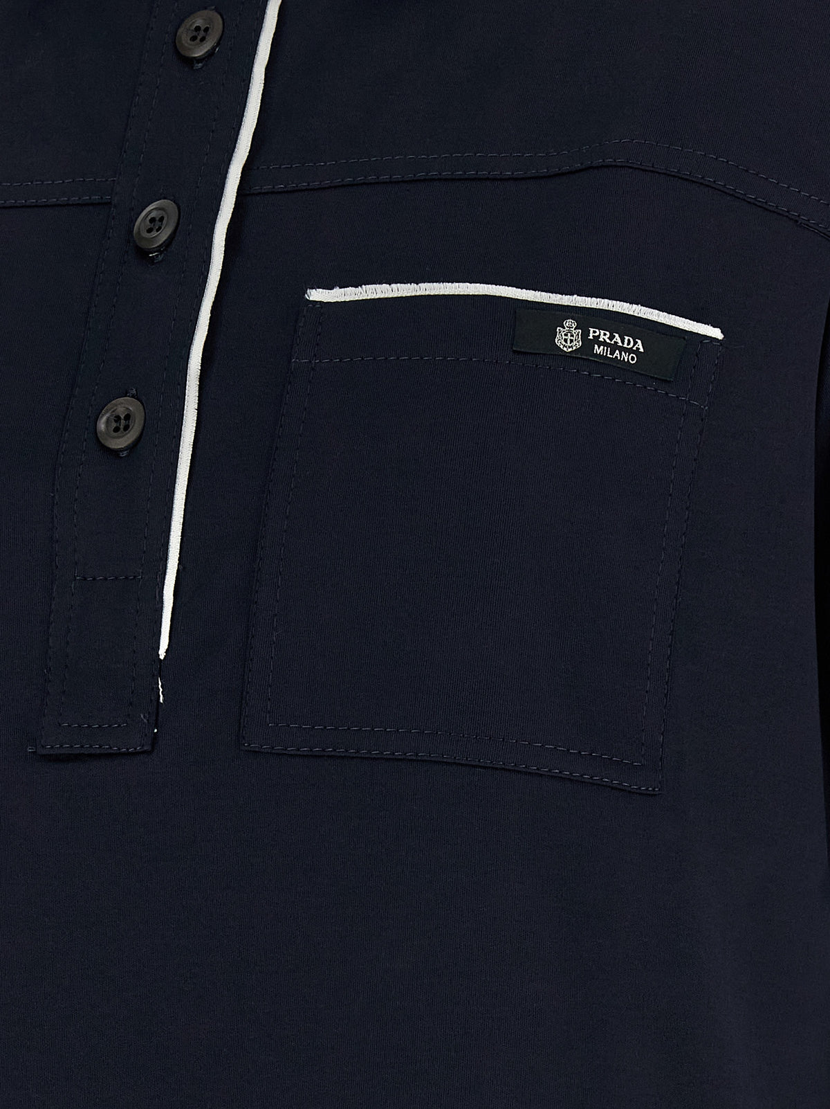 Prada Double-Layer Polo Shirt