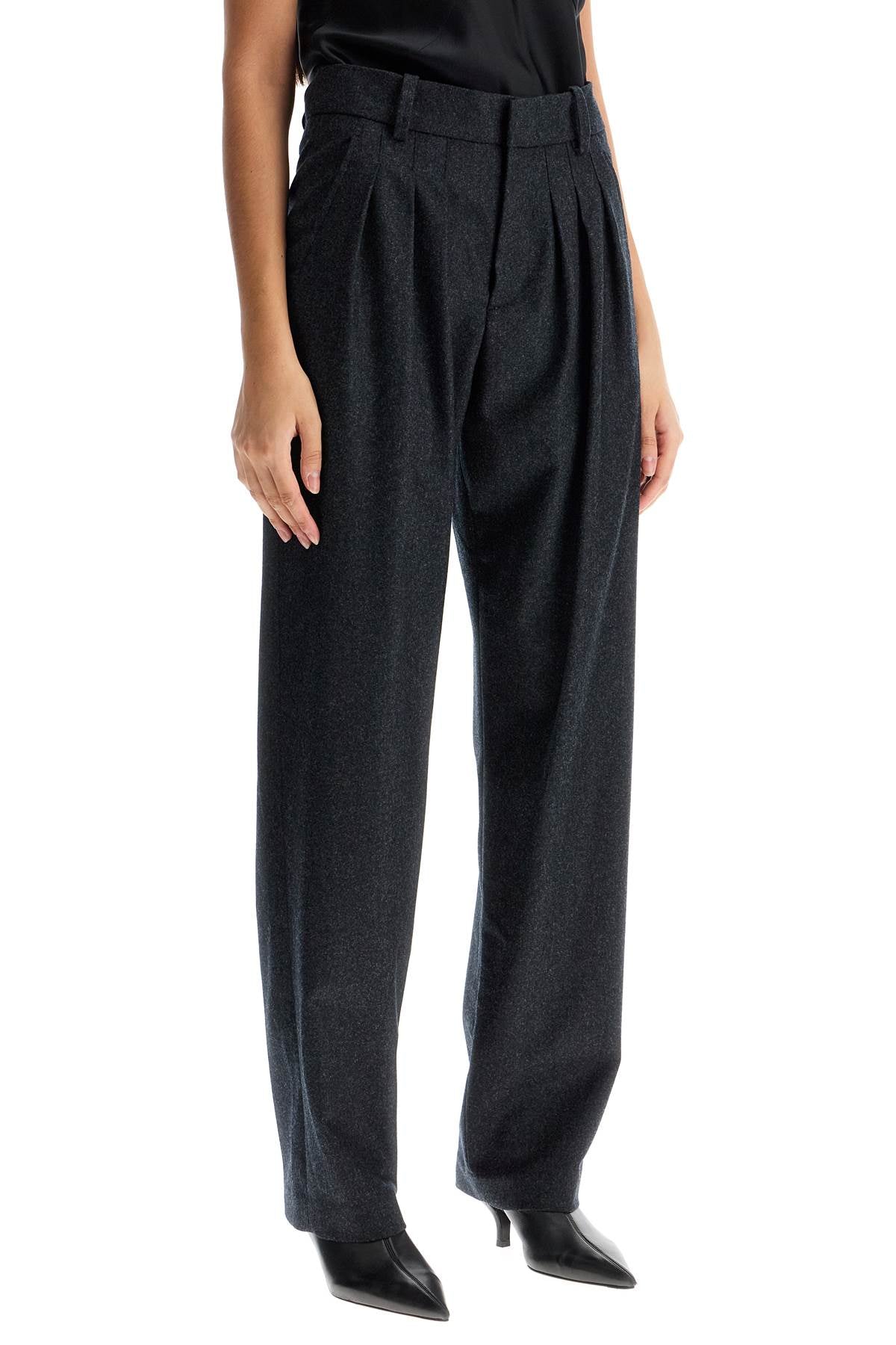 Isabel Marant Casile Wool Flannel Trousers In Nine