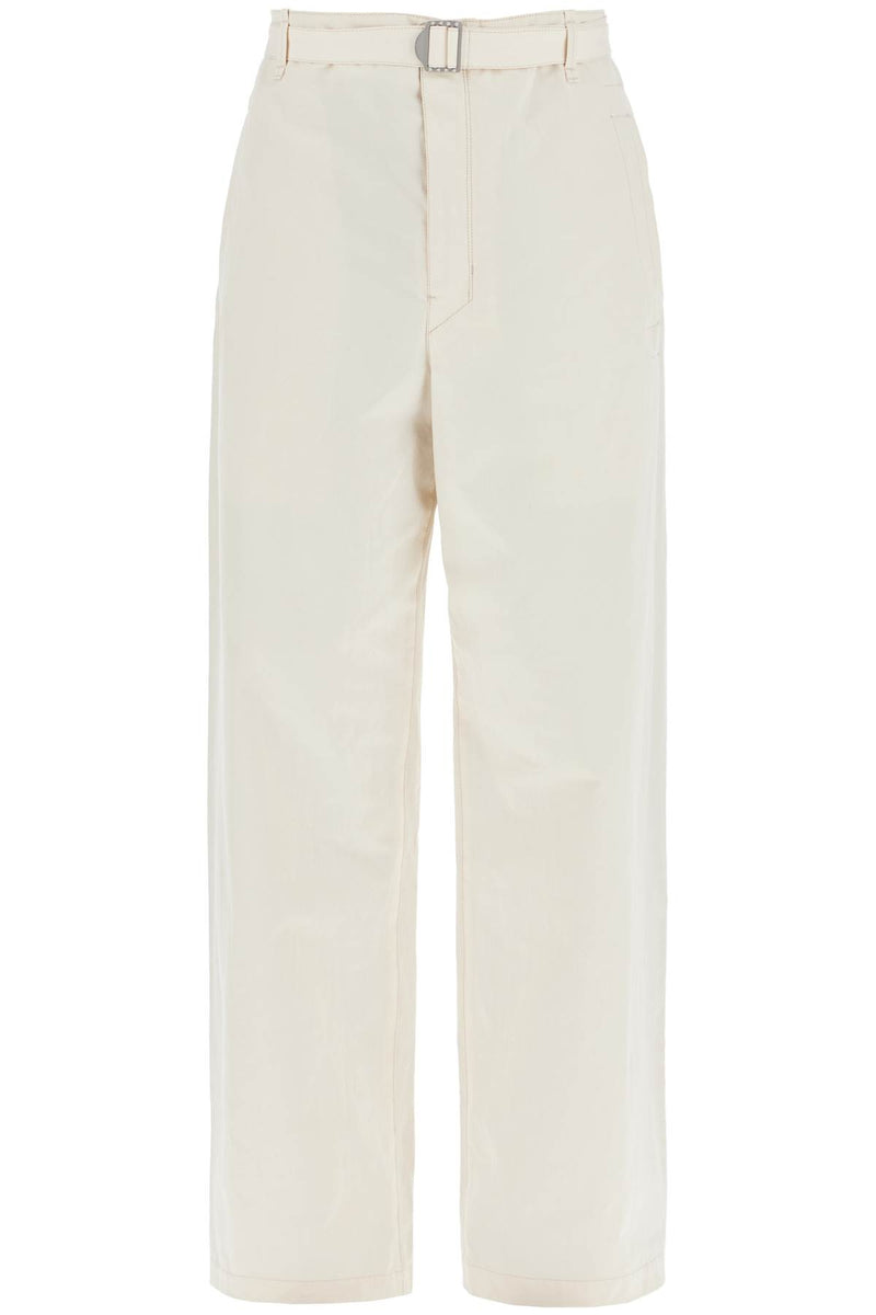 Lemaire Straight-Cut Pants With Belt White