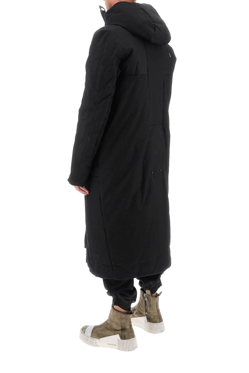 Boris Bidjan Saberi Resin-Dyed Cotton Reversible Parka Black