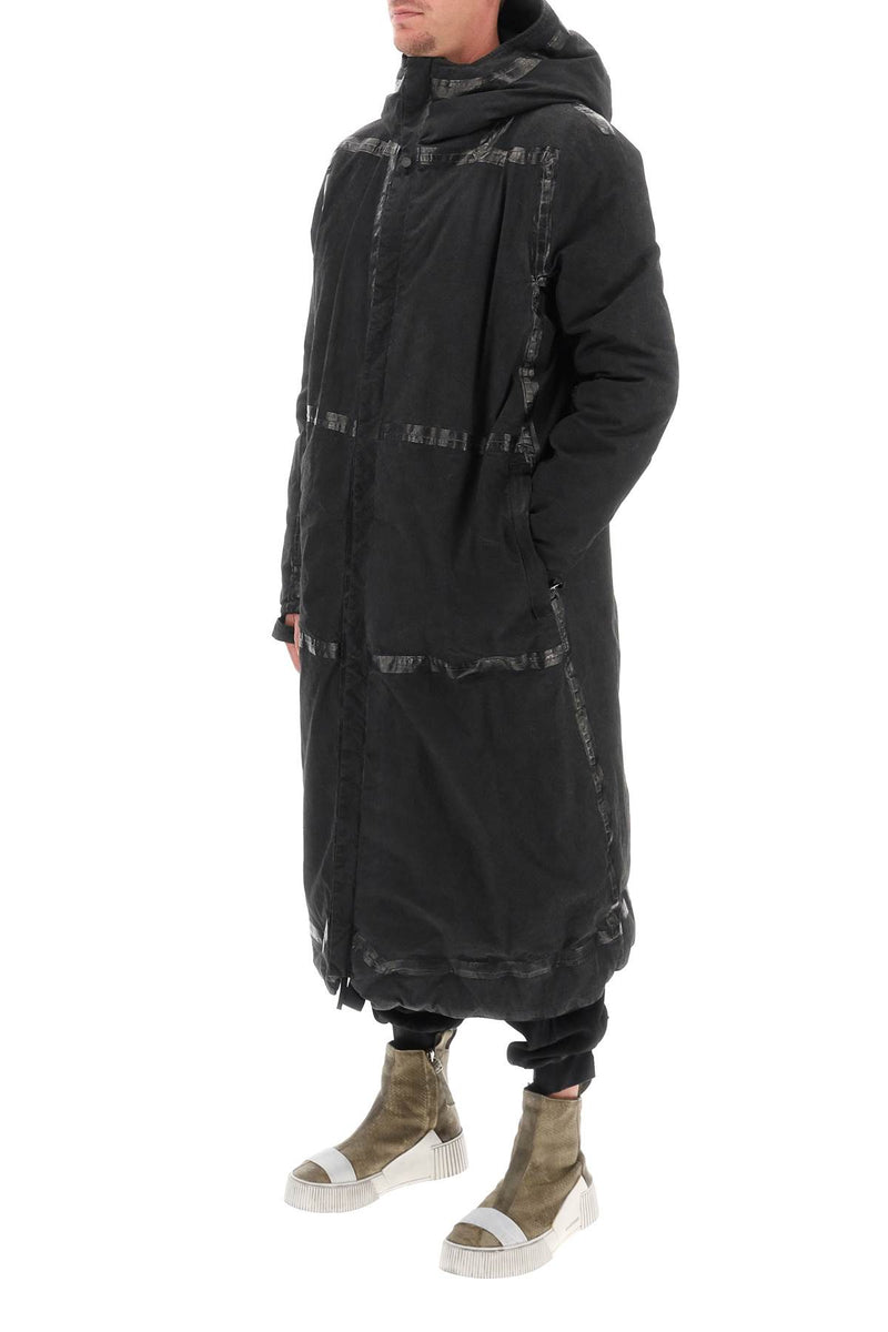 Boris Bidjan Saberi Resin-Dyed Cotton Reversible Parka Black