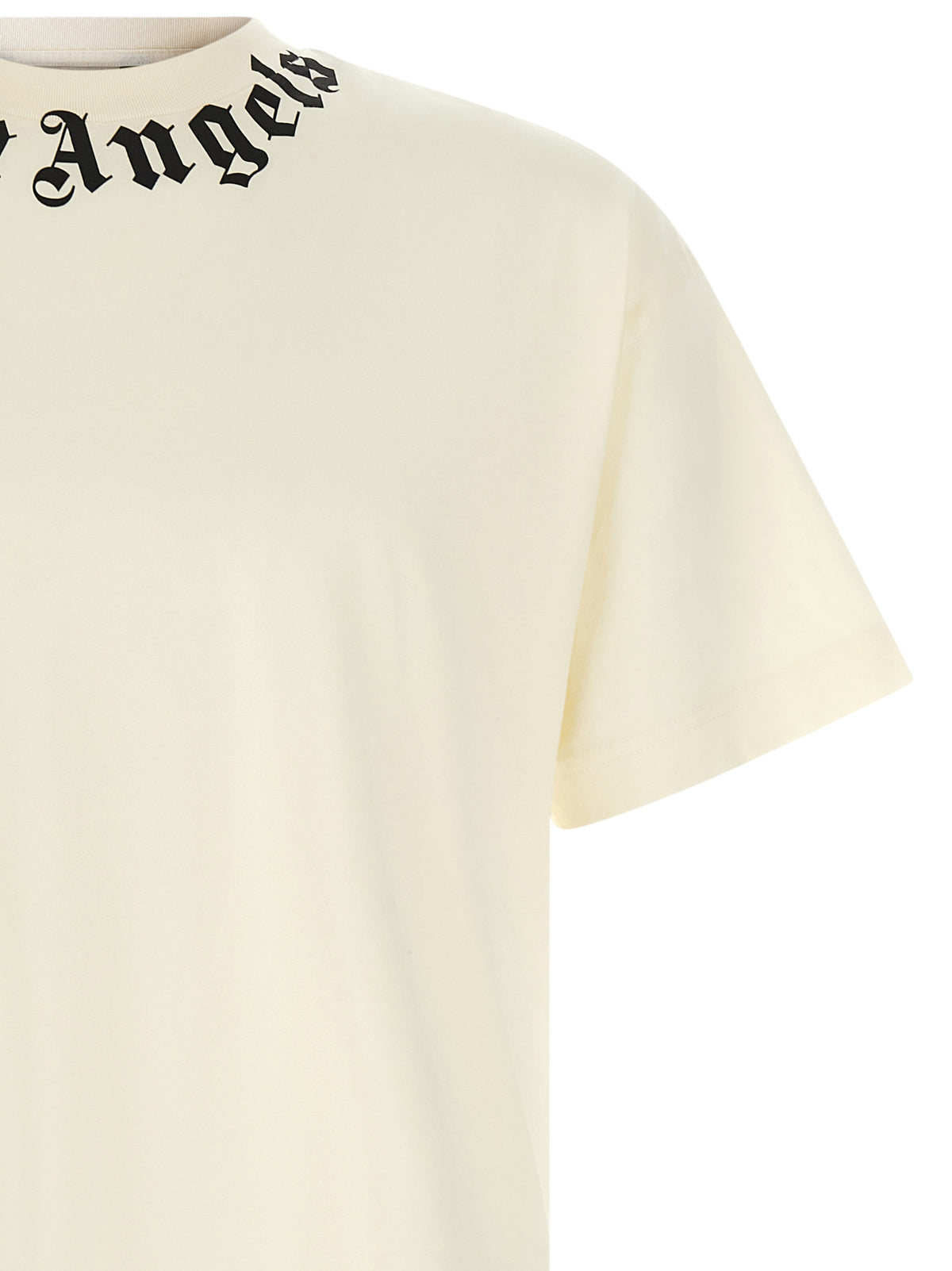 Palm Angels White 'Neck Logo Regular' T-Shirt