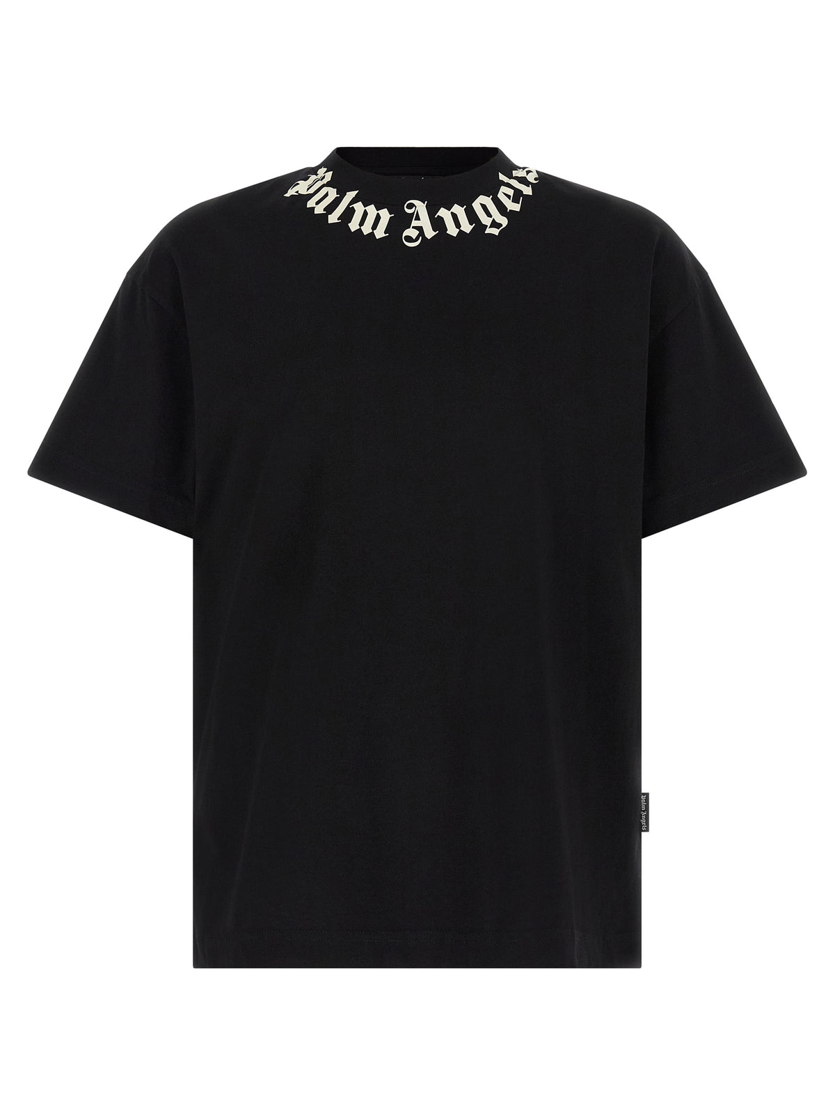 Palm Angels Black 'Neck Logo Regular' T-Shirt