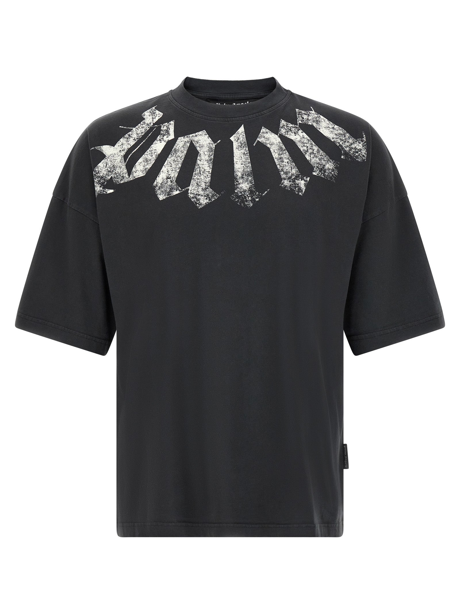 Palm Angels Craquelé Gothic Print T-Shirt
