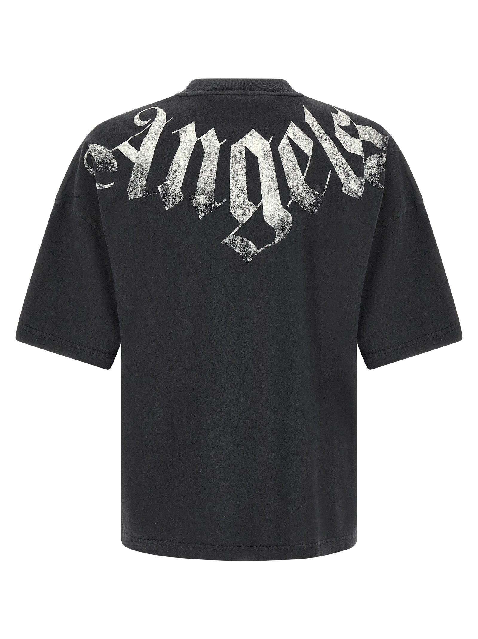 Palm Angels Craquelé Gothic Print T-Shirt