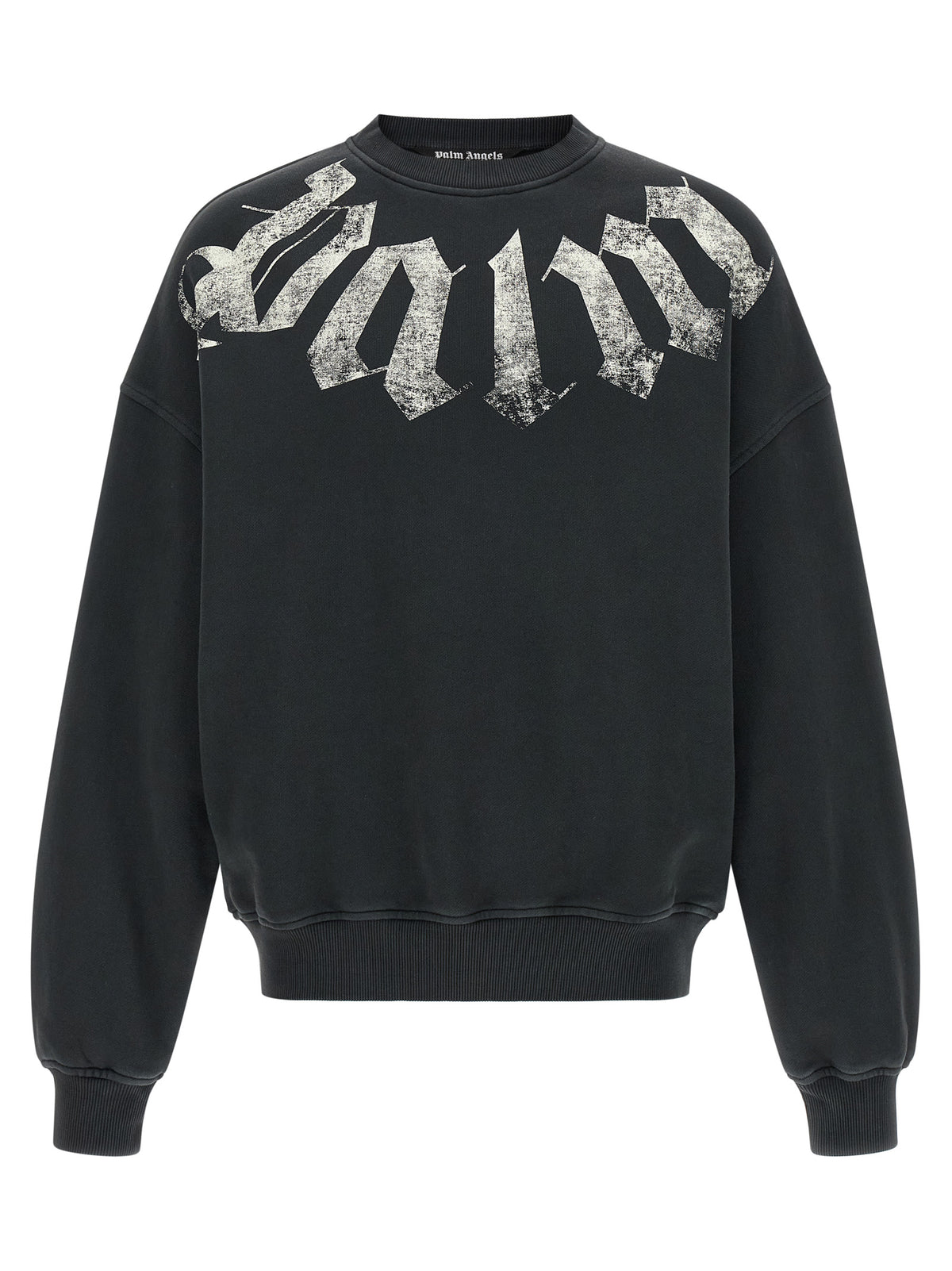 Palm Angels Black 'Big Neck Logo Loose' Sweatshirt