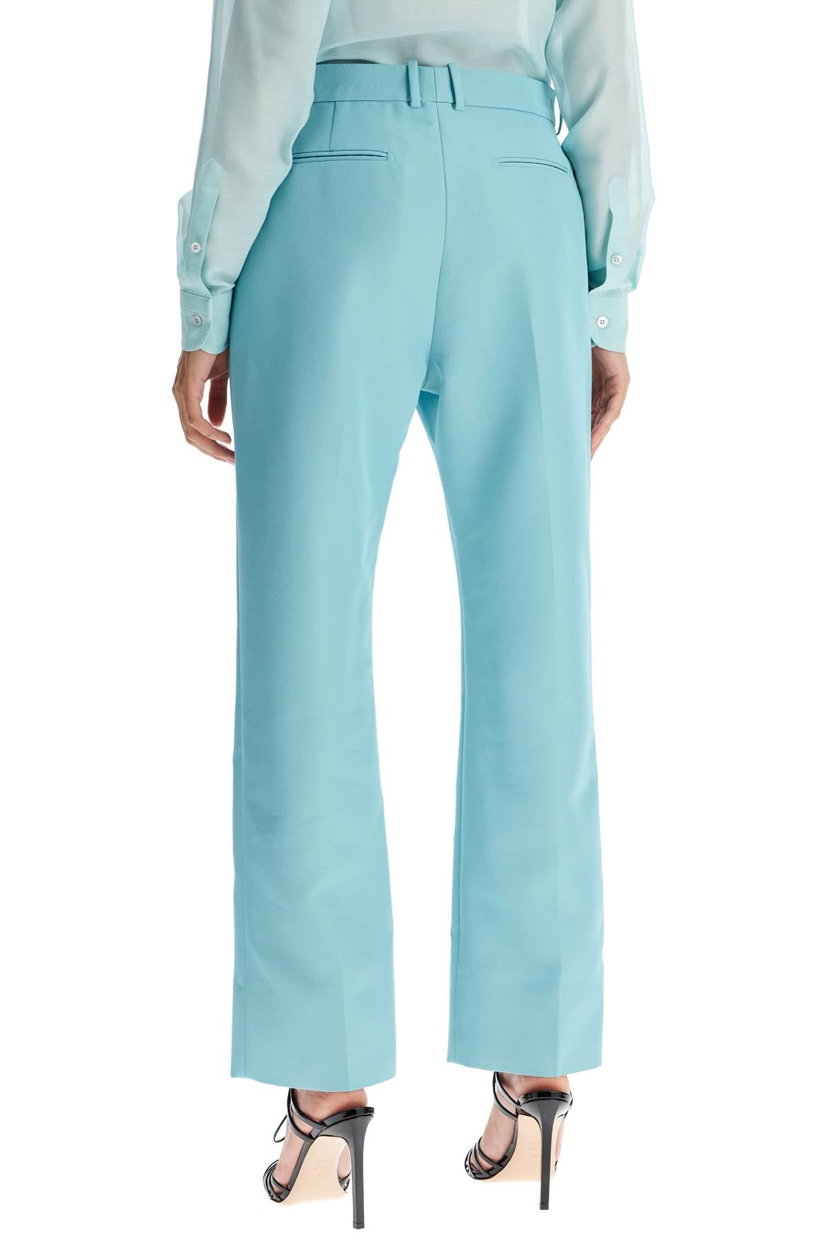 Tom Ford Wallis Cigarette Pants In Hopsack Fabric